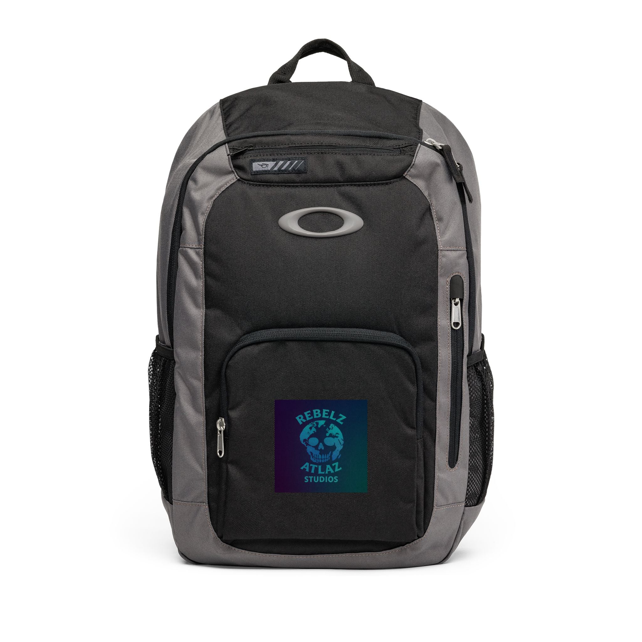 Rebel Atlaz Logo Skull World Enduro 22L Backpack – Rebel Rally Globe Patch Travel & School Daypack
