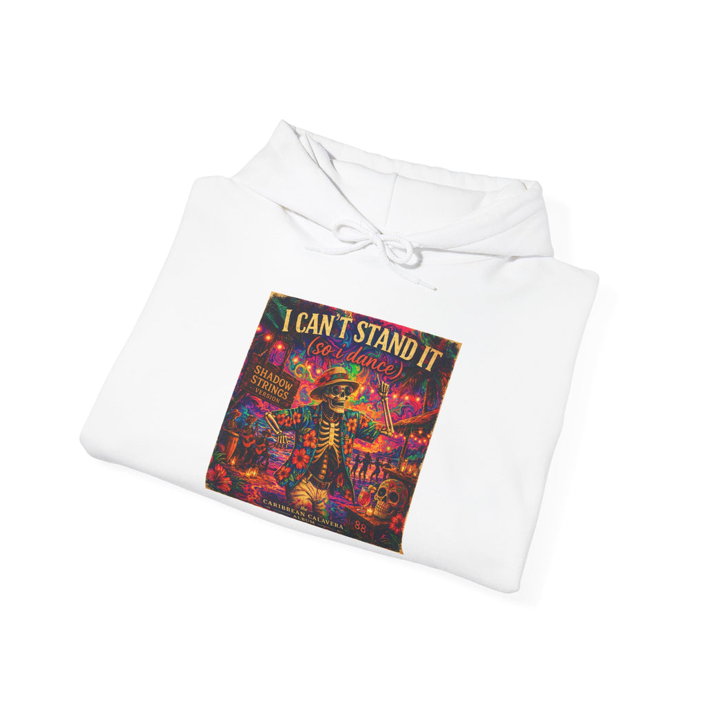 I Can't Stand It Hoodie -  Song Cover Art From The Caribbean Calavera Album  Retro Neon Skatepunk Graphic Pullover