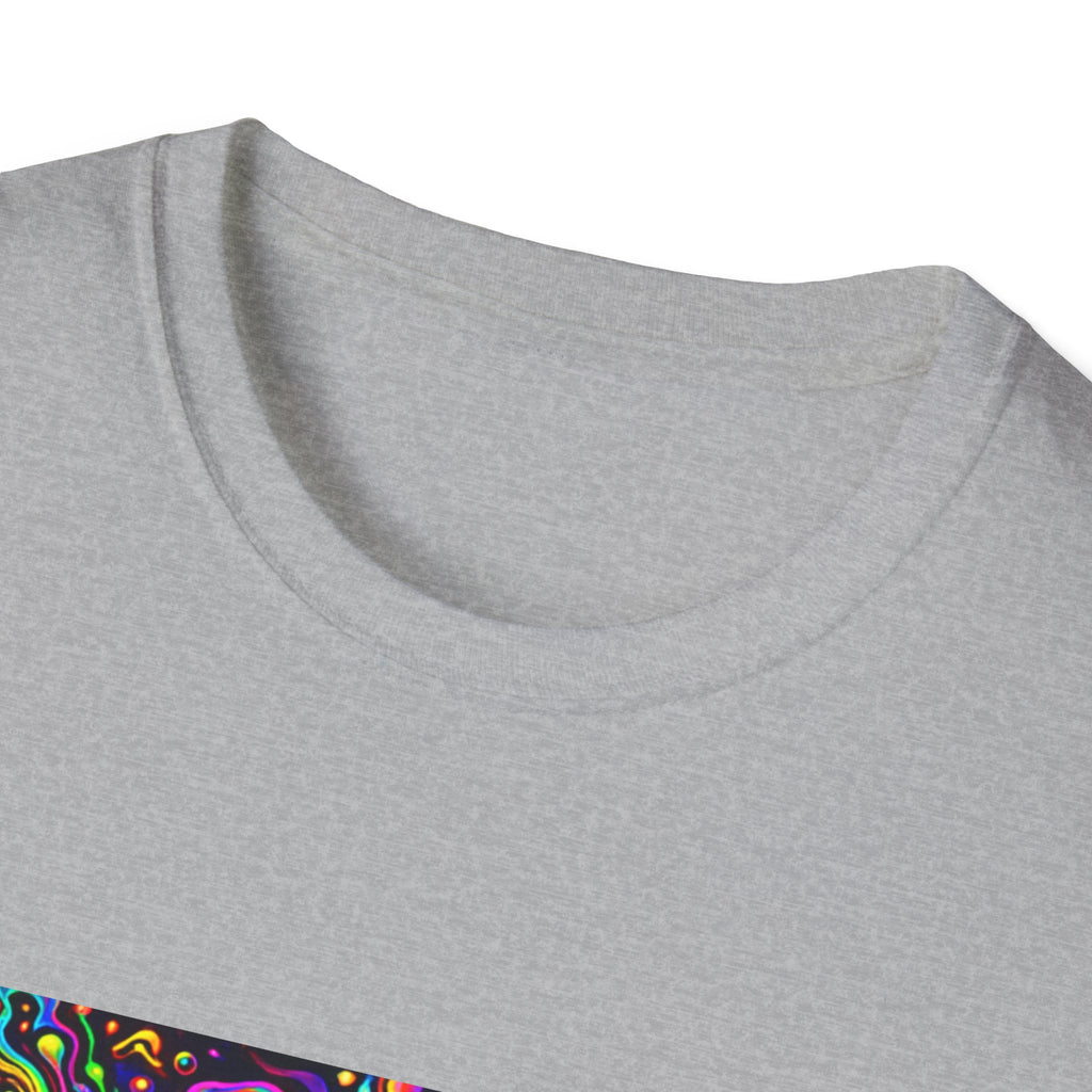 Funkify Graphic T‑Shirt   Song Cover Art From The Caribbean Calavera Album — Psychedelic Neon Music Art Tee
