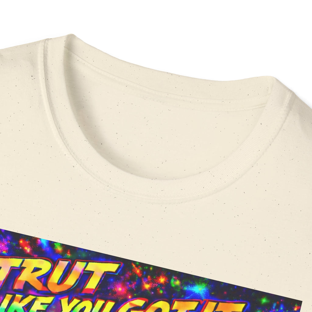 Strut Like You Got It   Song Cover Art From The Caribbean Calavera Album   Neon Retro Graphic Tee T-SHIRT