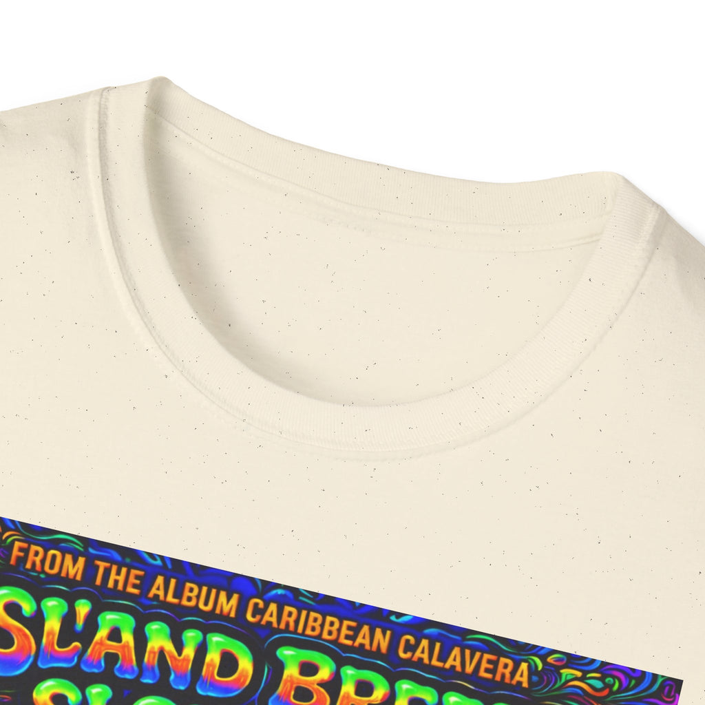 Island Breeze Slow Jam T-Shirt  Song Cover Art From The Caribbean Calavera Album   — Retro Tropical Sunset Music Tee