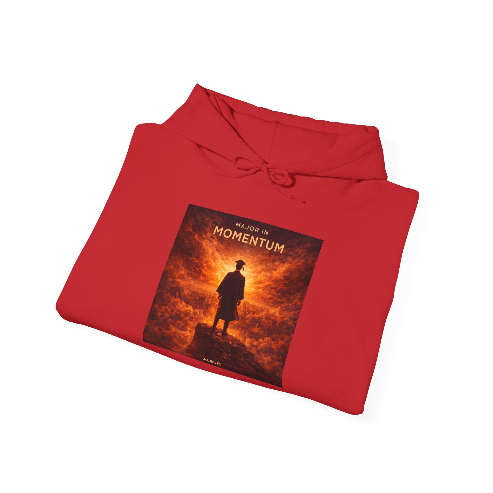 Hoodie - 'Major in Momentum' Silhouette Sunset Graphic Hoodie