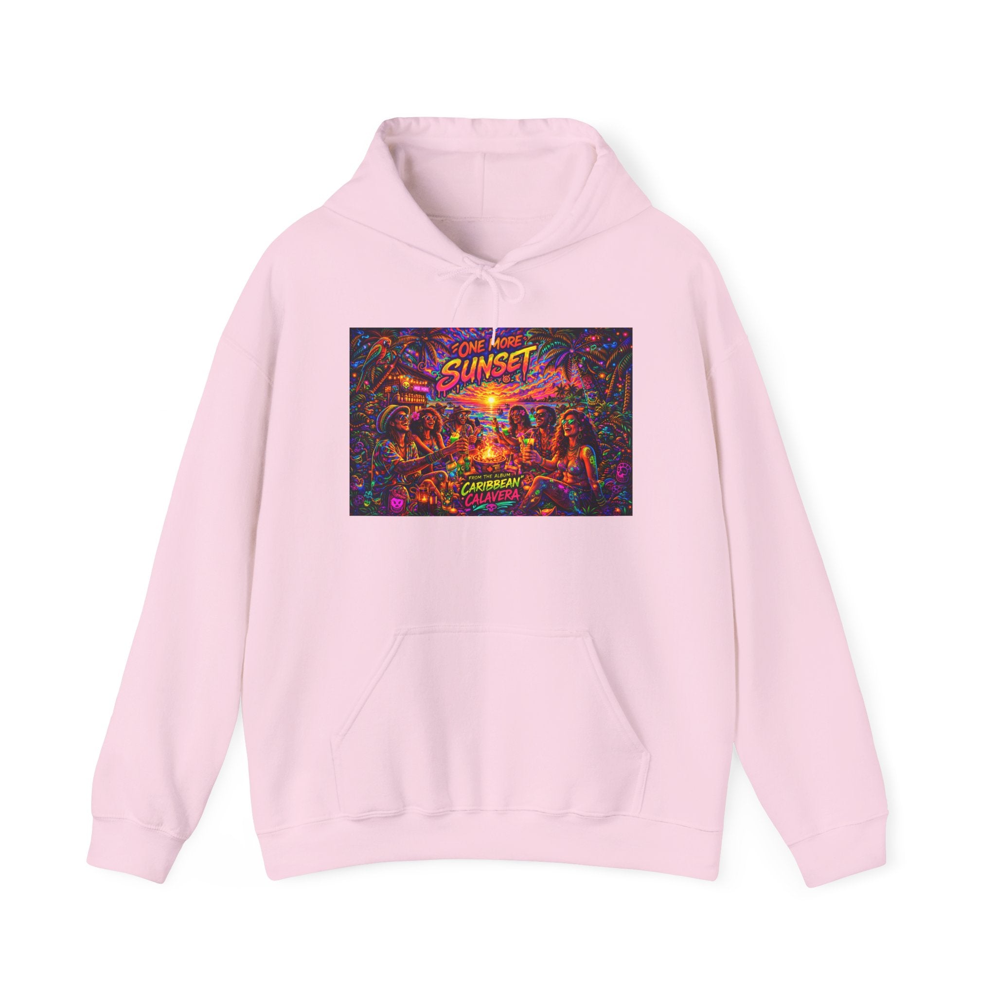 One More Sunset Carnival Hoodie Song Cover Art From The Caribbean Calavera Album — Tropical Festival Graphic Pullover