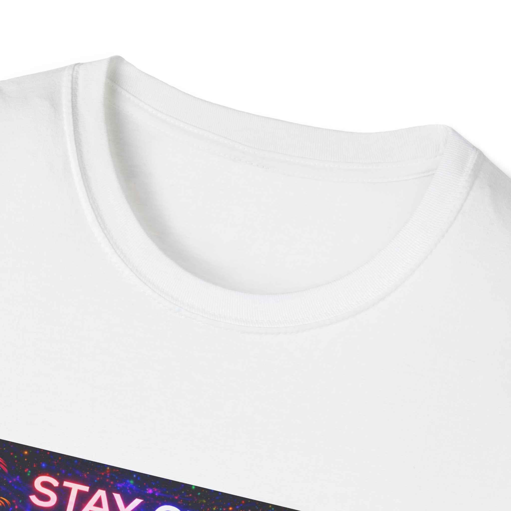 Stay Close Romantic Graphic T‑Shirt  Song Cover Art From The Caribbean Calavera Album  — Neon Couple Illustration