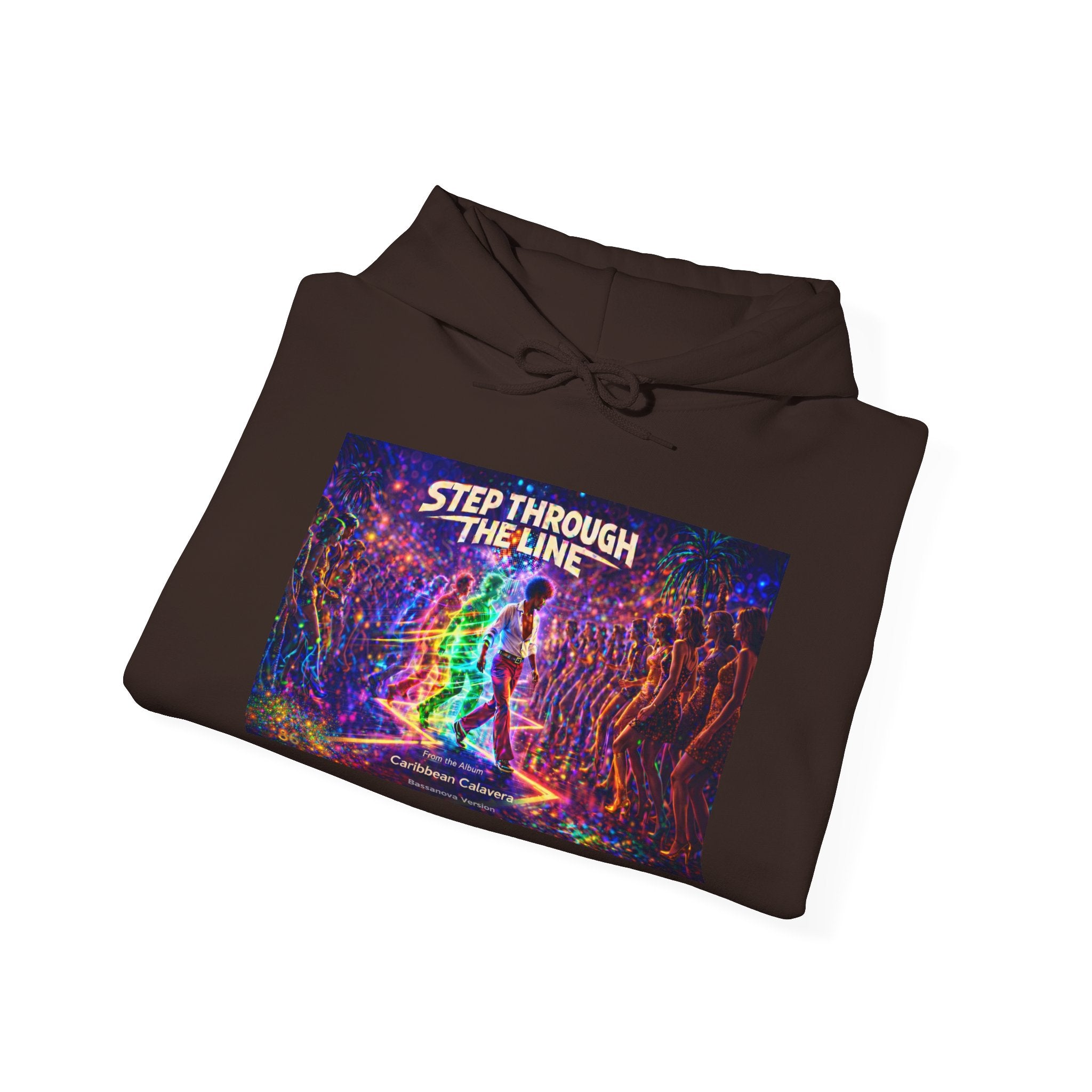 Step Through The Line Hoodie Song Cover Art From The Caribbean Calavera Album — Psychedelic Trippy Graphic Pullover