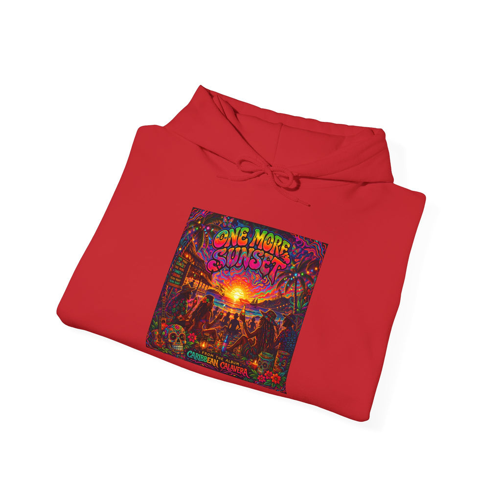 "One More Sunset"  Song Cover Art From The Caribbean Calavera Album  Retro Concert Graphic Sunset Festival Hoodie