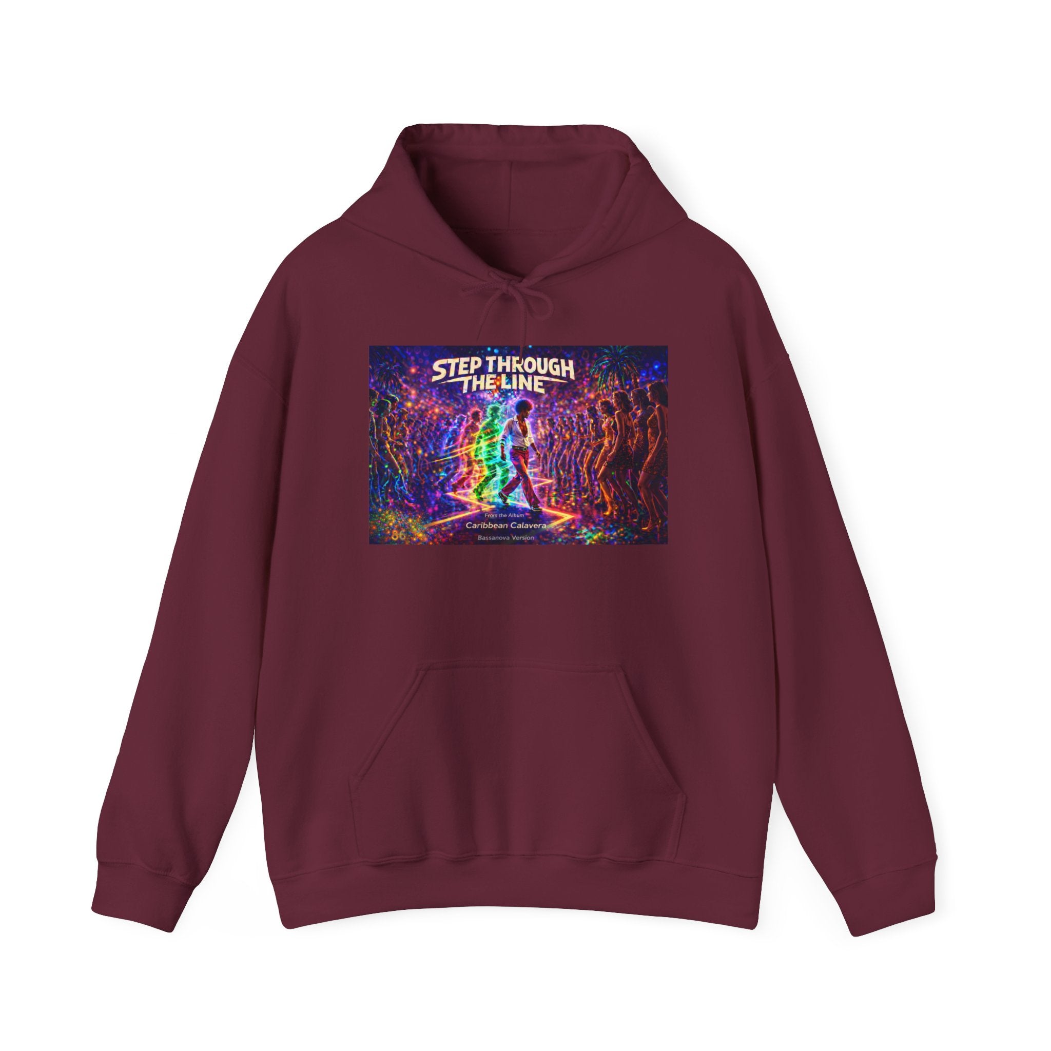 Step Through The Line Hoodie Song Cover Art From The Caribbean Calavera Album — Psychedelic Trippy Graphic Pullover