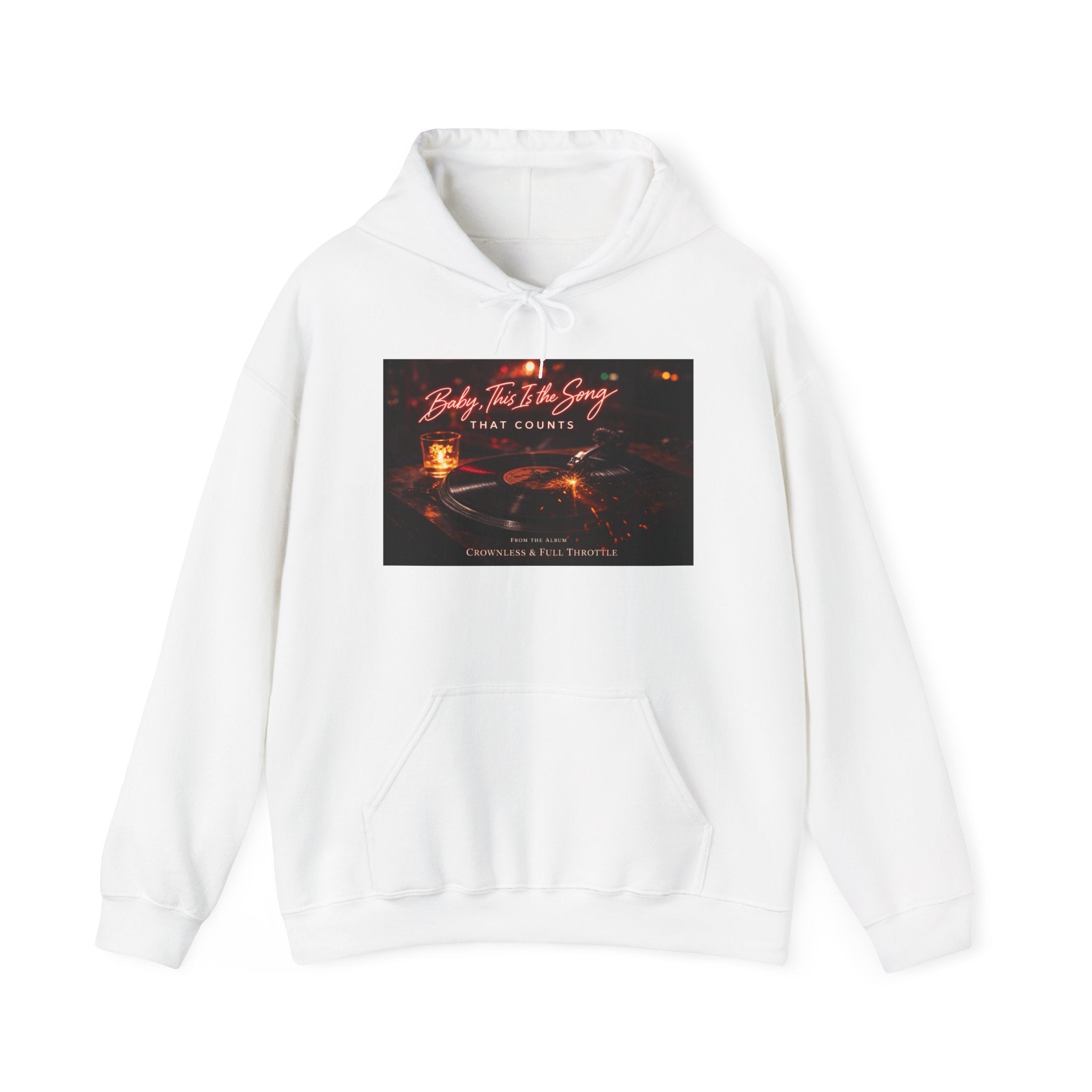 Baby, this is the song that counts  Graphic Sweatshirt Crownless and Full Throttle Album Cover Artwork Cozy Candlelight Hoodie –