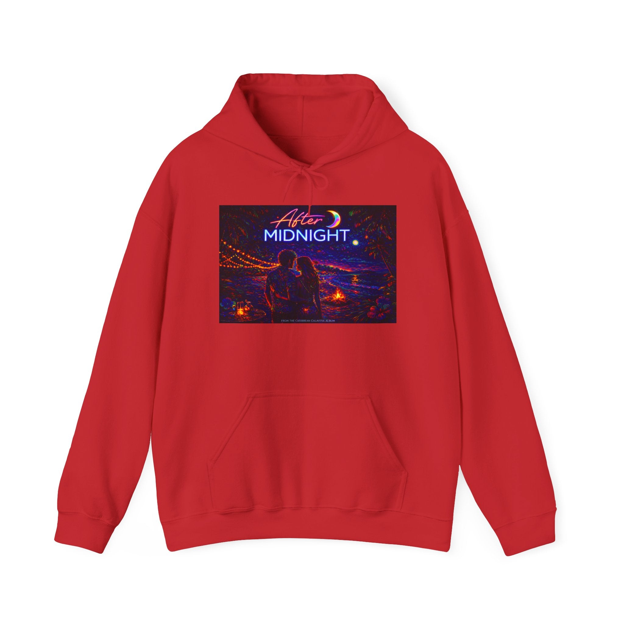 After Midnight Song Cover Art From The Caribbean Calavera Album Hoodie – Retro Neon 'After Midnight' Streetwear