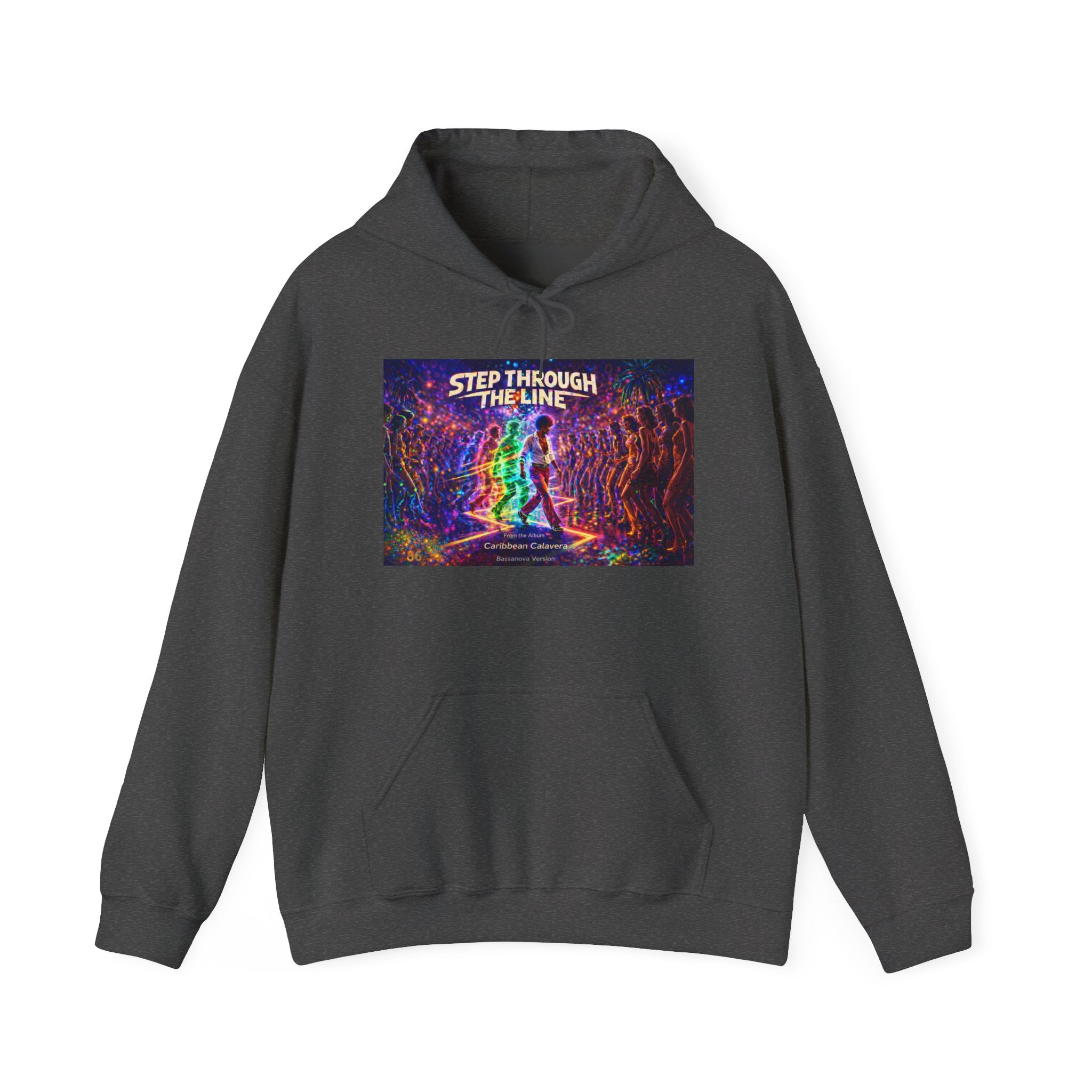 Step Through The Line Hoodie Song Cover Art From The Caribbean Calavera Album — Psychedelic Trippy Graphic Pullover