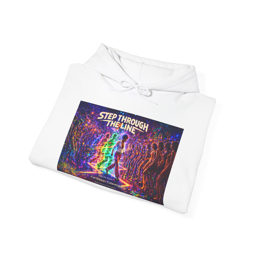 Step Through The Line Hoodie Song Cover Art From The Caribbean Calavera Album — Psychedelic Trippy Graphic Pullover