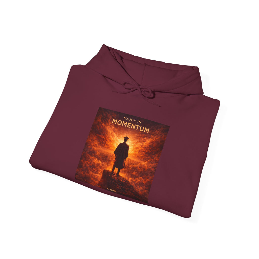 Hoodie - 'Major in Momentum' Silhouette Sunset Graphic Hoodie