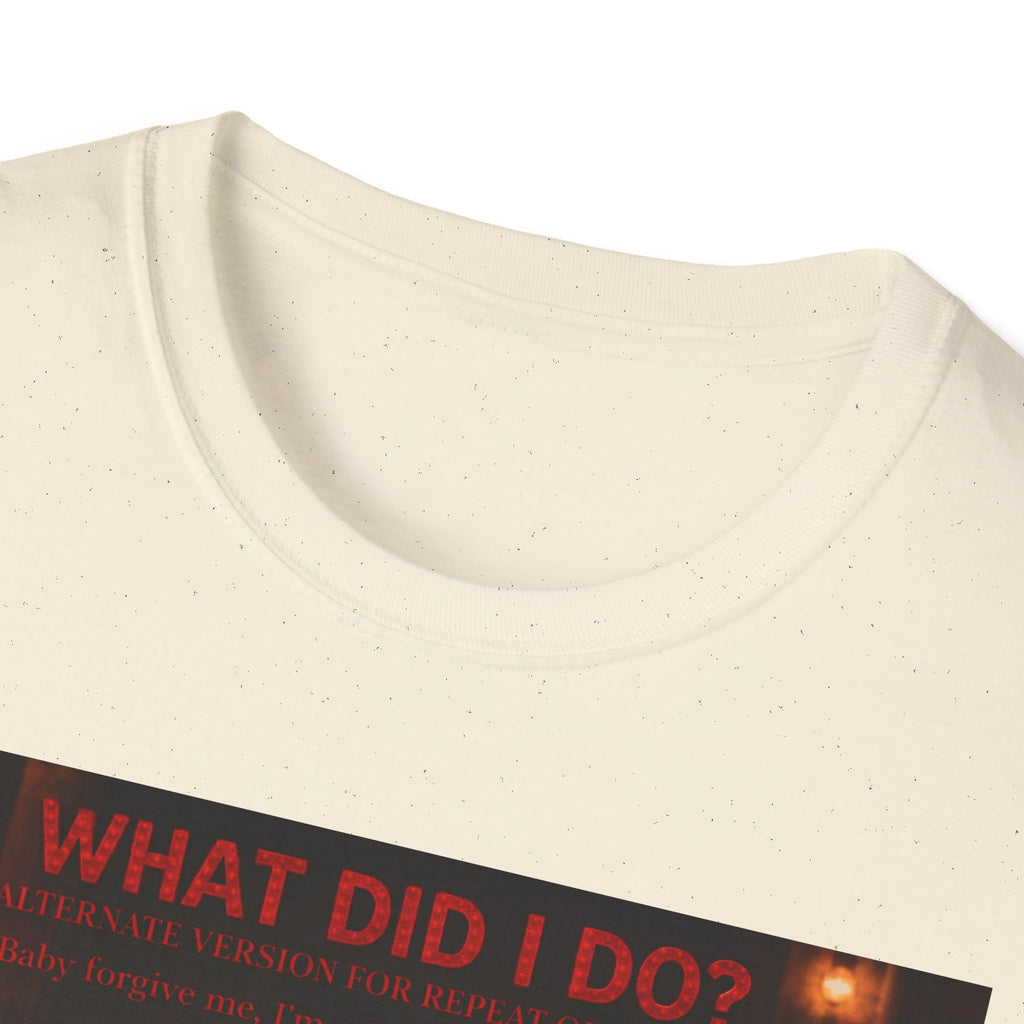 T-Shirt — "What Did I Do?" Dark Vintage Portrait Graphic Tee