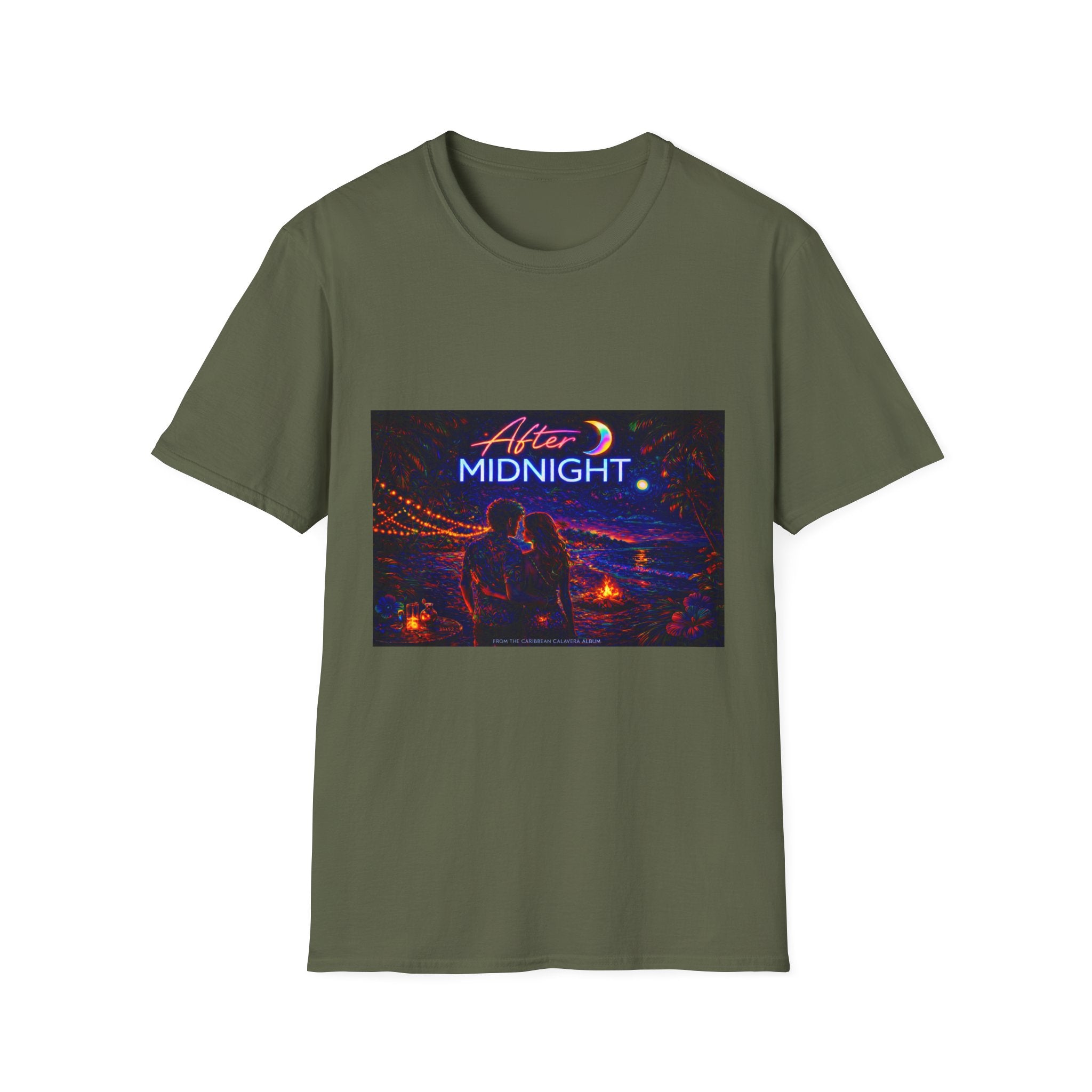 After Midnight Song Cover Art From The Caribbean Calavera Album Hoodie Graphic T-Shirt — Neon City Nightscape Tee