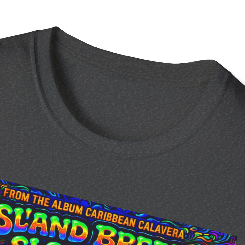 Island Breeze Slow Jam T-Shirt  Song Cover Art From The Caribbean Calavera Album   — Retro Tropical Sunset Music Tee