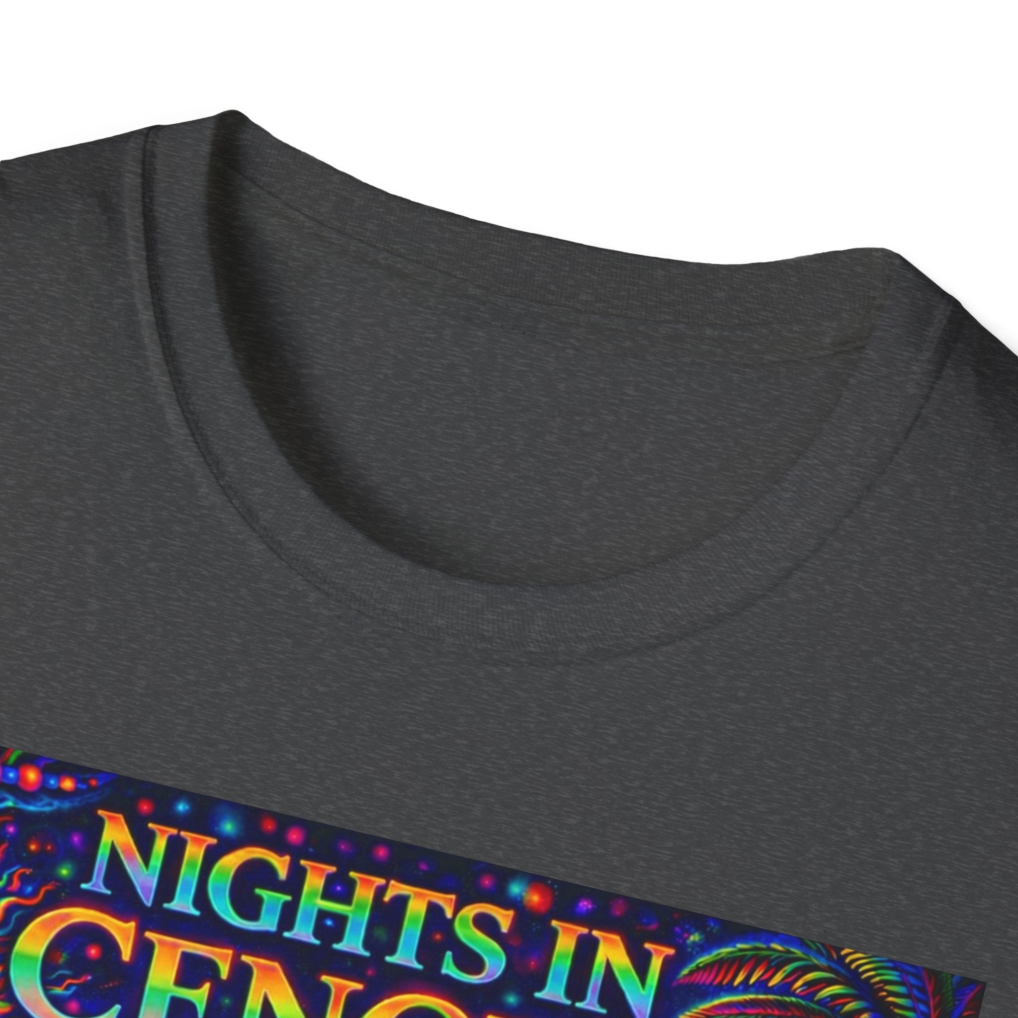 Nights in Cenovia T-Shirt  Song Cover Art From The Caribbean Calavera Album   — Colorful Fireworks Cityscape Tee