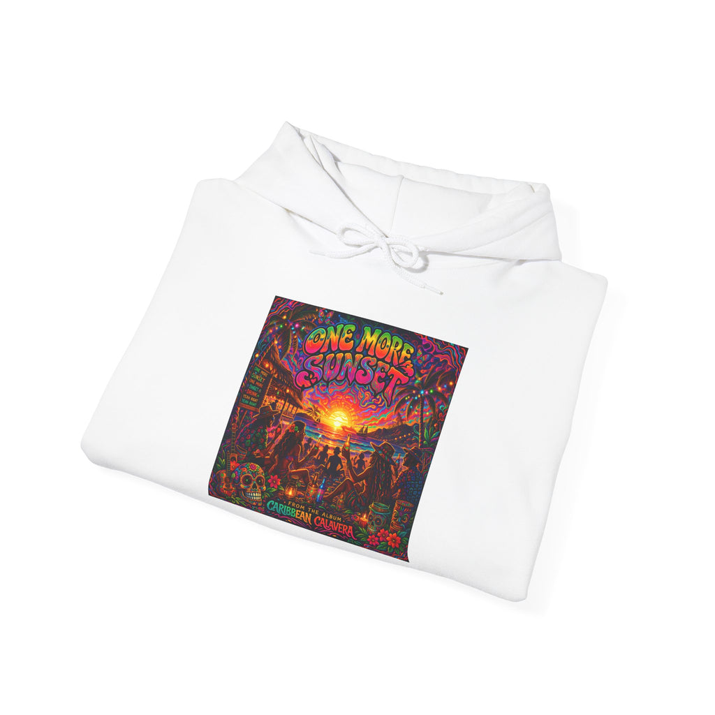 "One More Sunset"  Song Cover Art From The Caribbean Calavera Album  Retro Concert Graphic Sunset Festival Hoodie