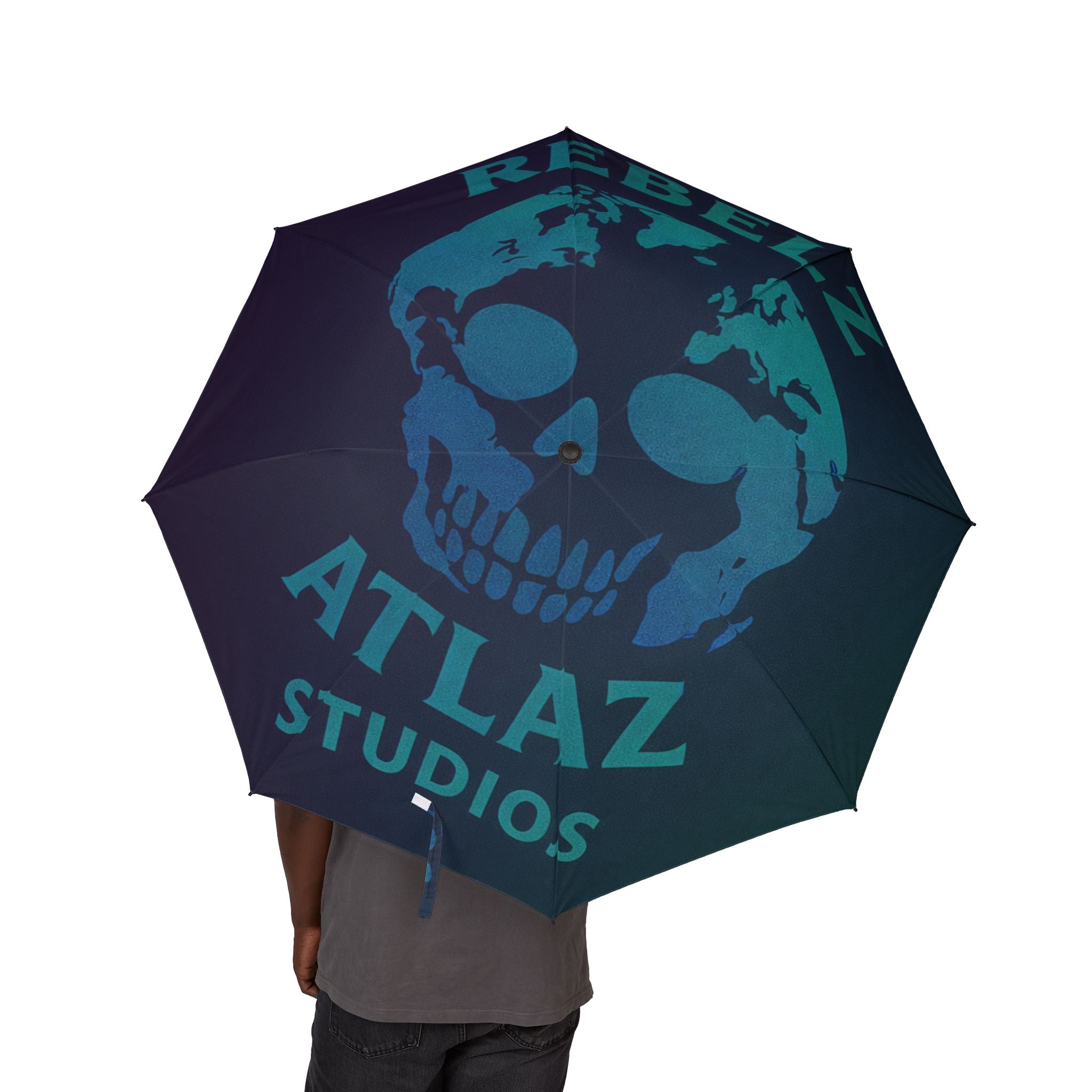Skull Rebelz Atlaz Foldable Umbrella – Semi‑Automatic Compact Rain Umbrella