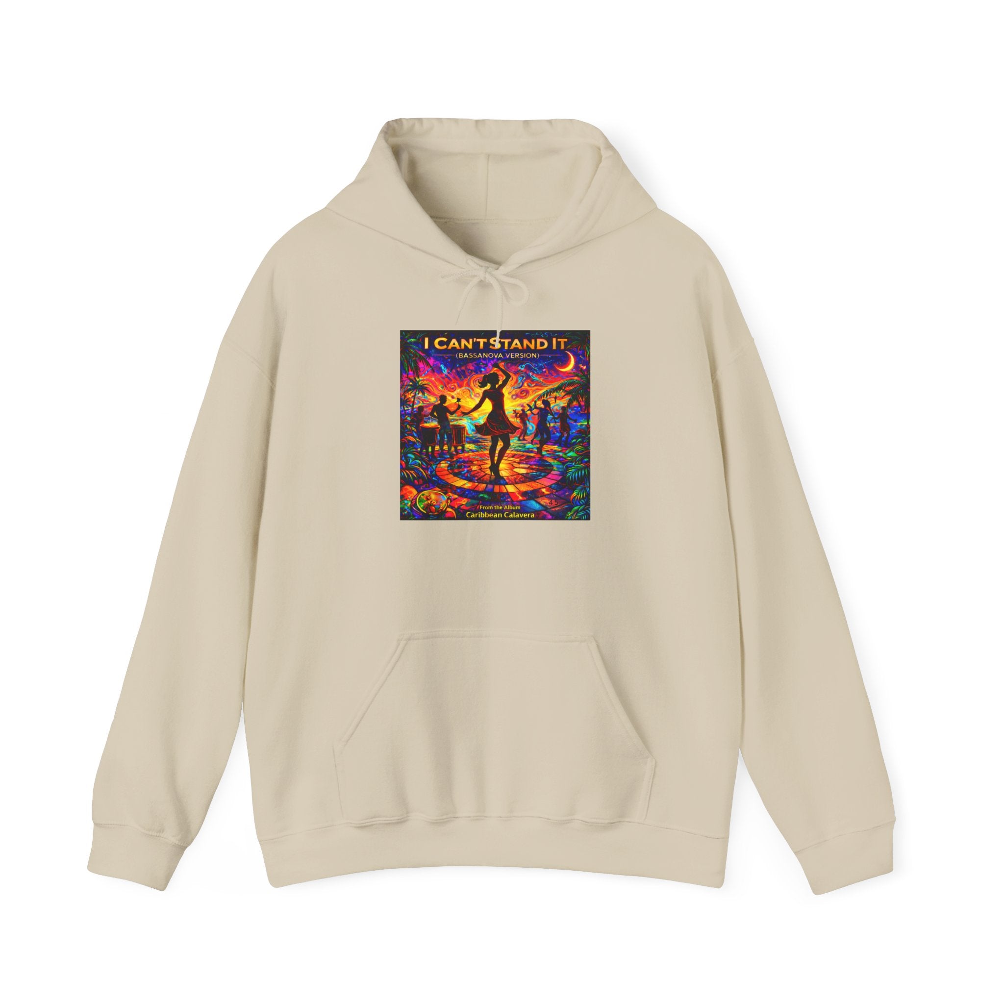 "I Can't Stand It" Psychedelic Dance Hoodie –  Song Cover Art From The Caribbean Calavera Album  Retro Disco Graphic