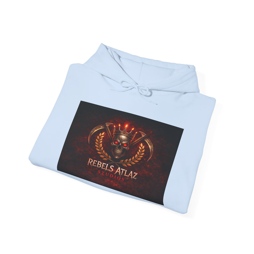 Rebelz Atlaz Films Studio Hoodie – Vintage Flaming Serpent Band Logo Pullover