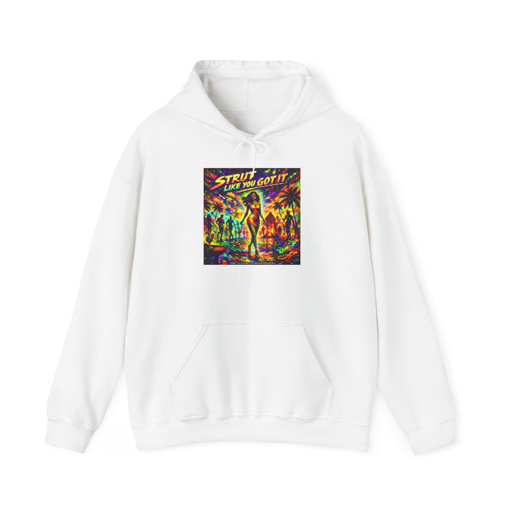 "Strut Like You Got It"   Song Cover Art From The Caribbean Calavera Album  Retro Disco Graphic Hoodie