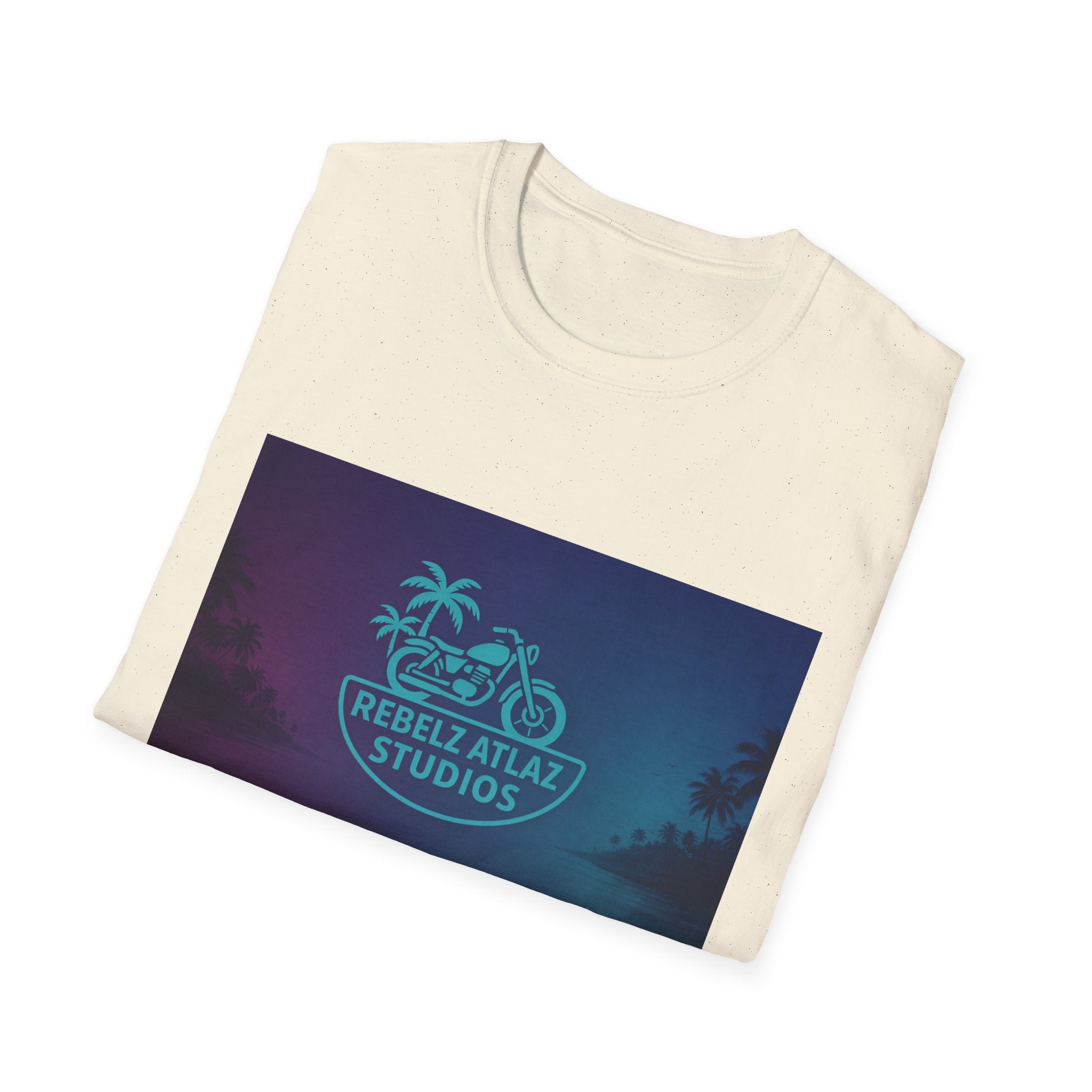 Rebel Ataz Studios Logo T-Shirt — Tropical Palm Graphic Tee