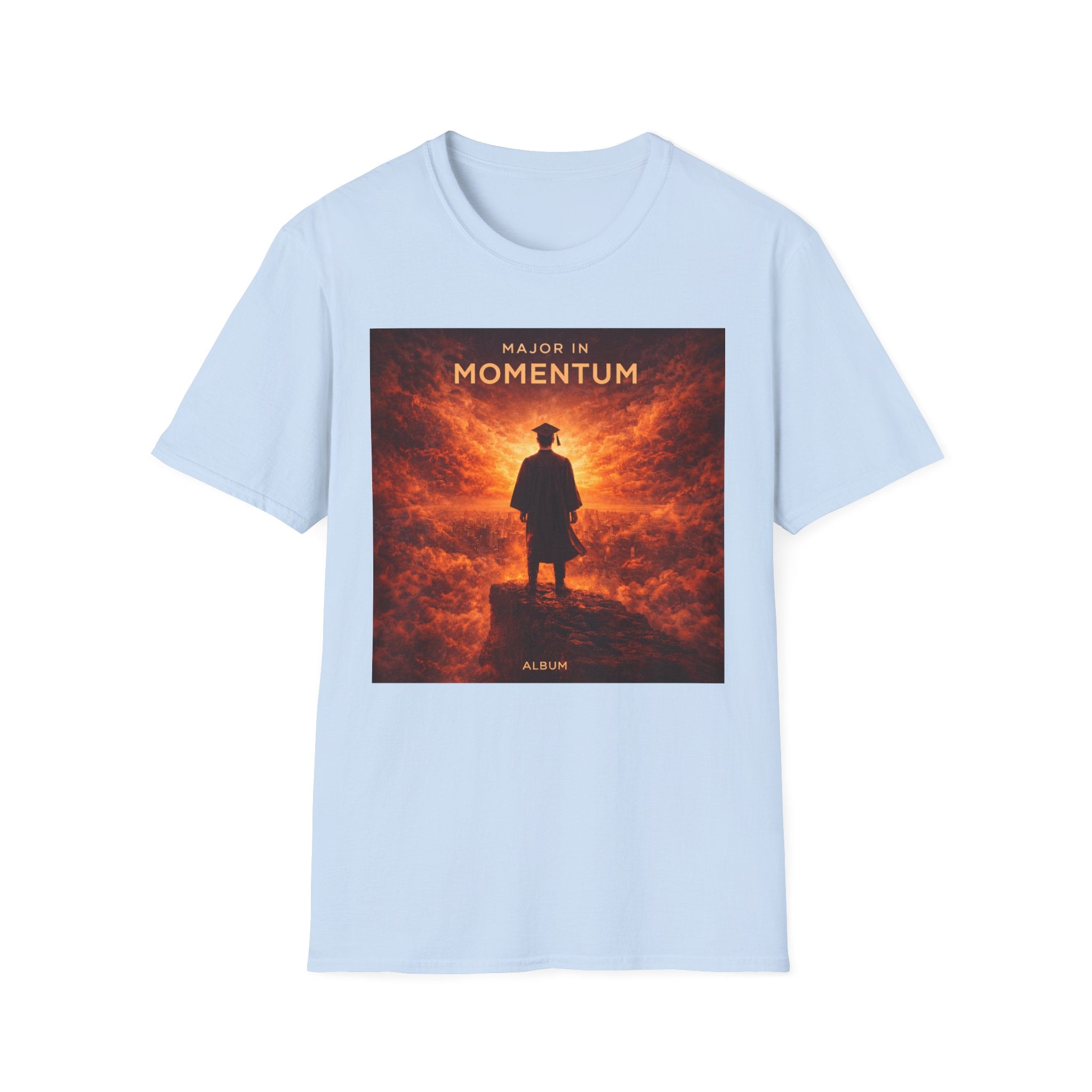 T‑Shirt – "Major in Momentum" Album Art Tee (Silhouette & Fiery Sky)
