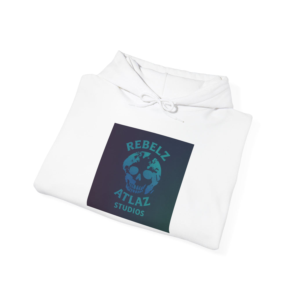 Rebelz Atlaz Studios Globe Hoodie – Vintage Earth Logo Pullover