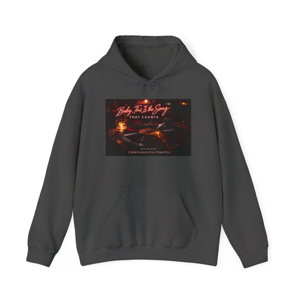 Baby, this is the song that counts  Graphic Sweatshirt Crownless and Full Throttle Album Cover Artwork Cozy Candlelight Hoodie –
