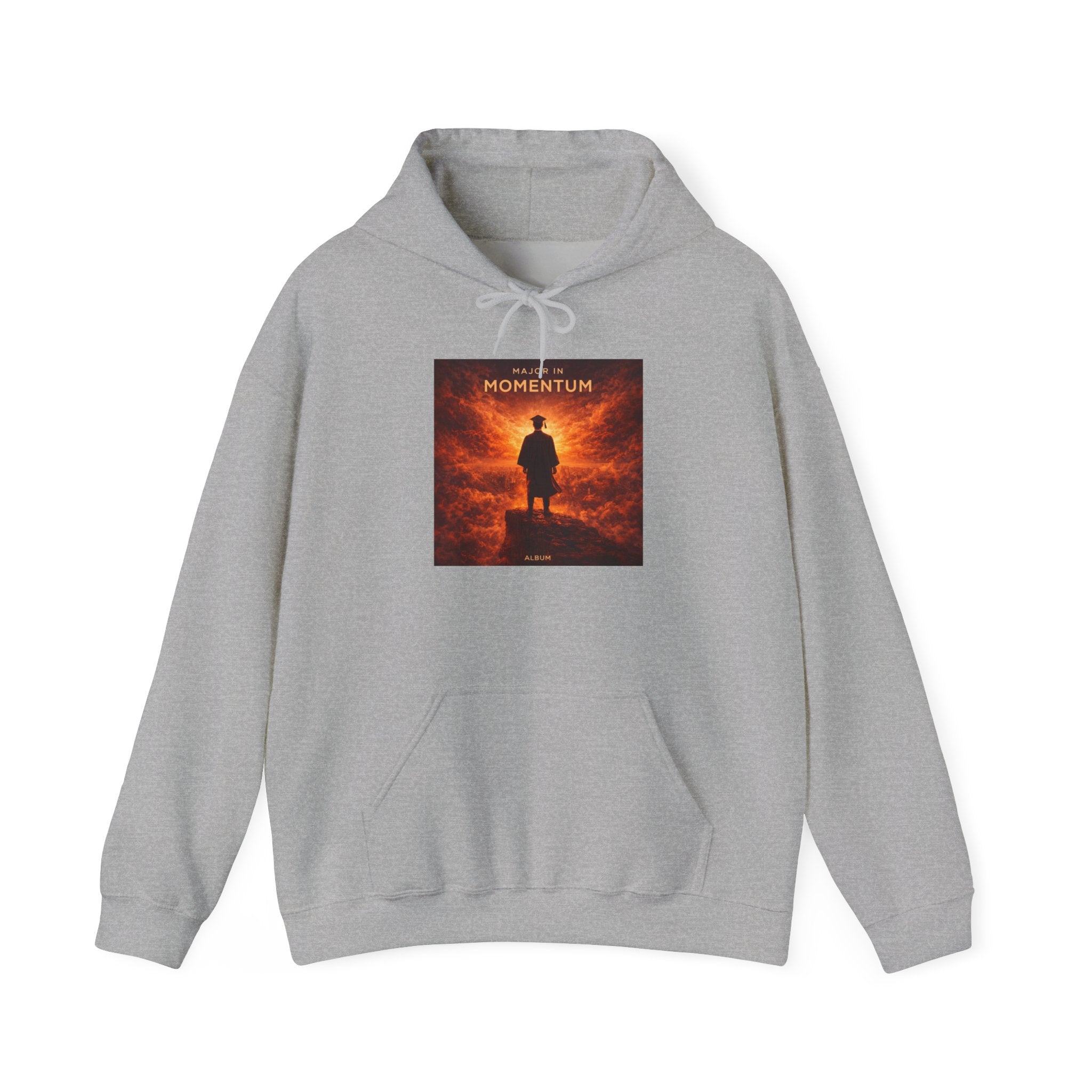 Hoodie - 'Major in Momentum' Silhouette Sunset Graphic Hoodie