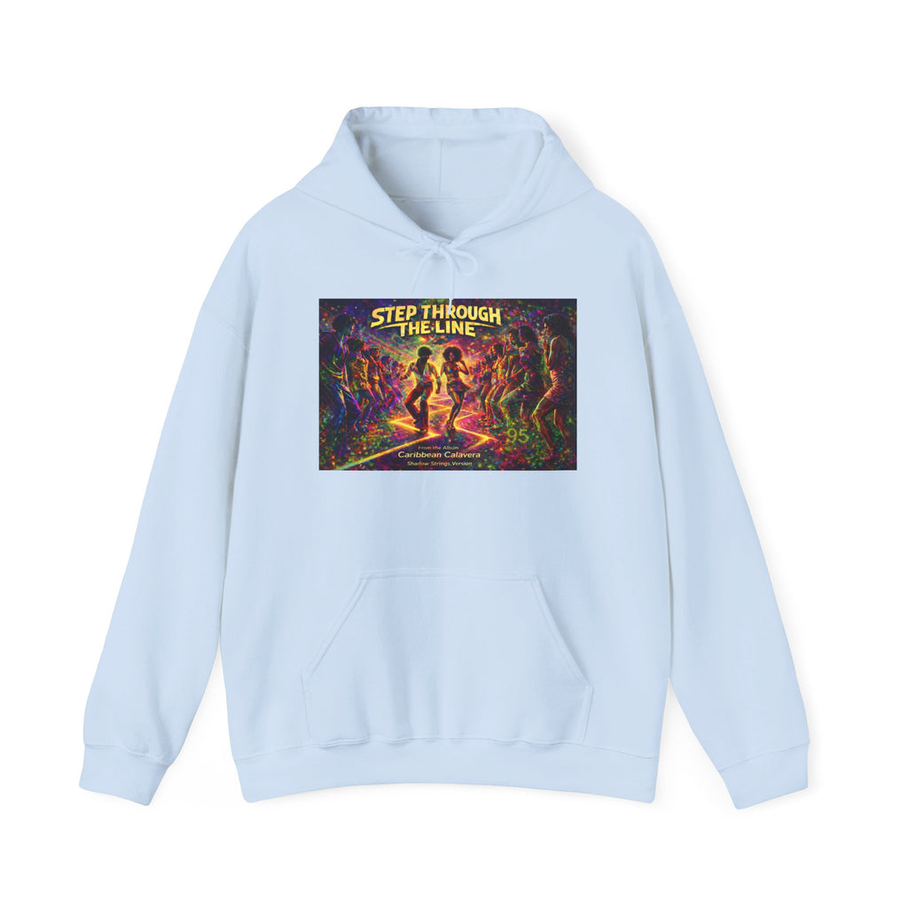 Step Through The Line Hoodie Song Cover Art From The Caribbean Calavera Album  — Retro Psychedelic Dance Graphic Pullover