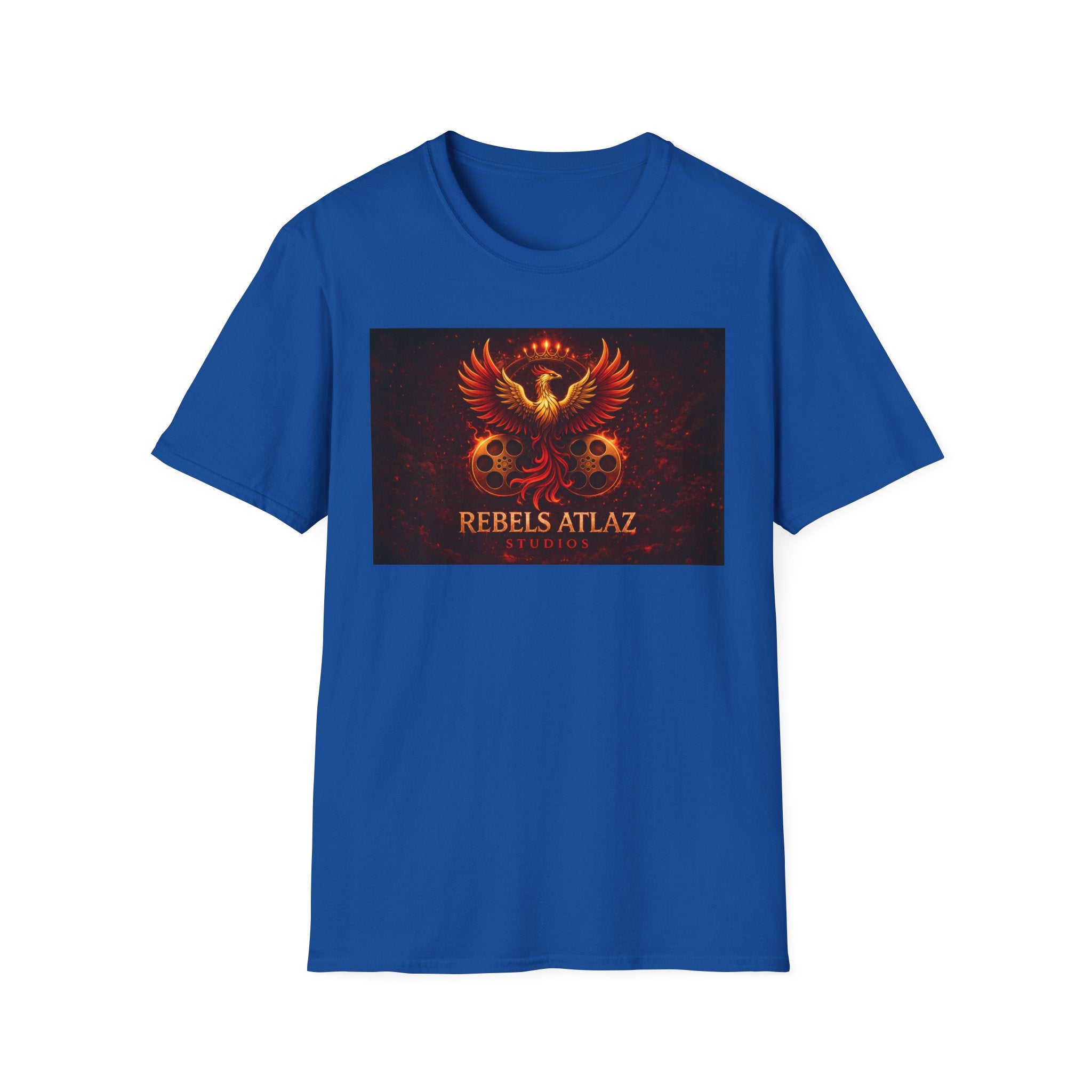 Rebelz Atlaz Film Studios Logo  Phoenix Skull T-Shirt