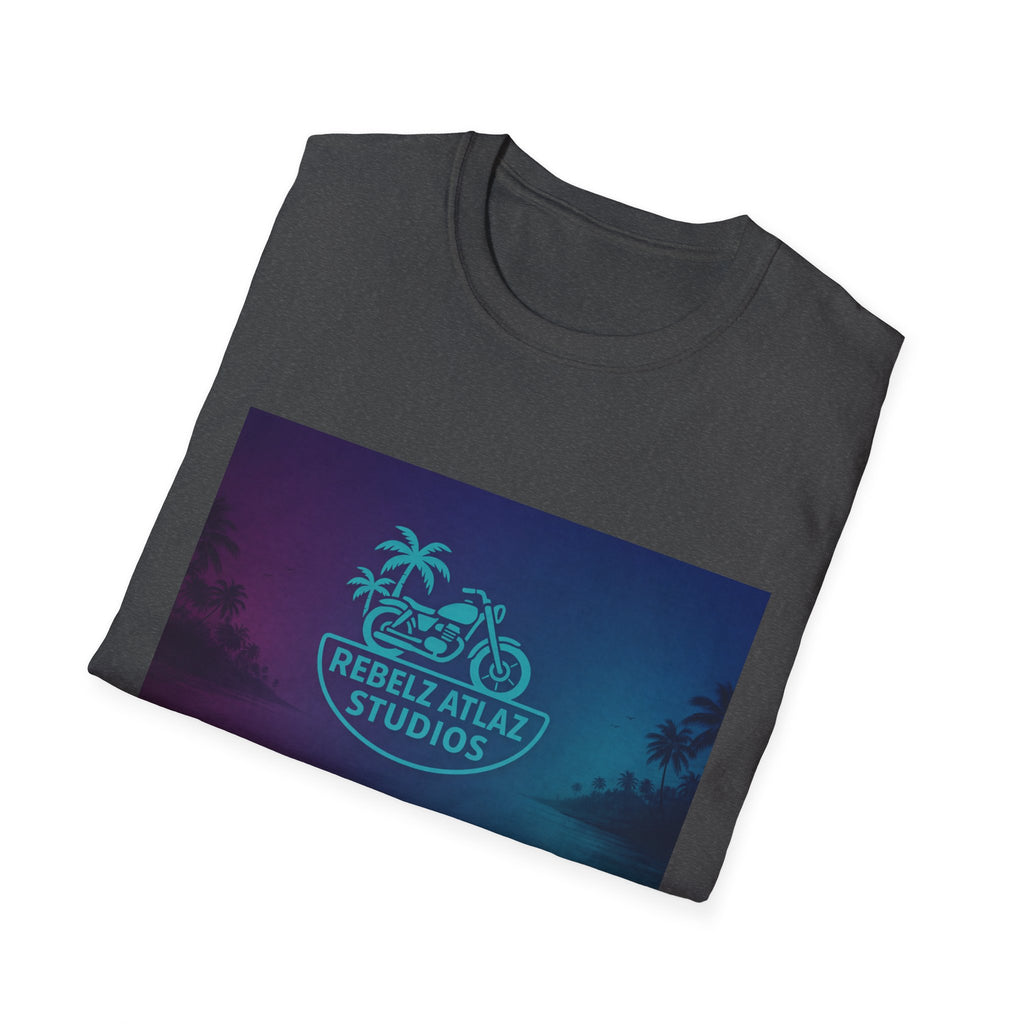 Rebel Ataz Studios Logo T-Shirt — Tropical Palm Graphic Tee