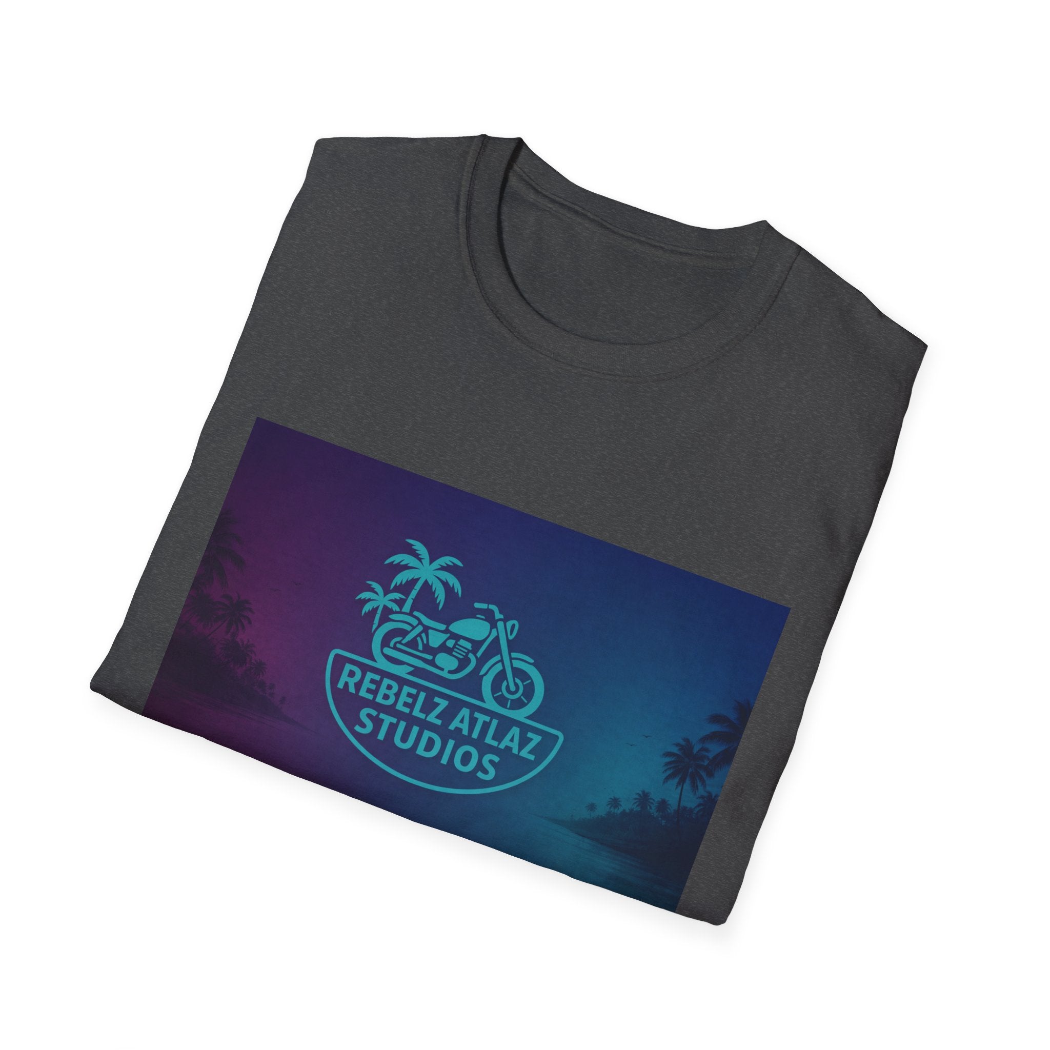 Rebel Ataz Studios Logo T-Shirt — Tropical Palm Graphic Tee
