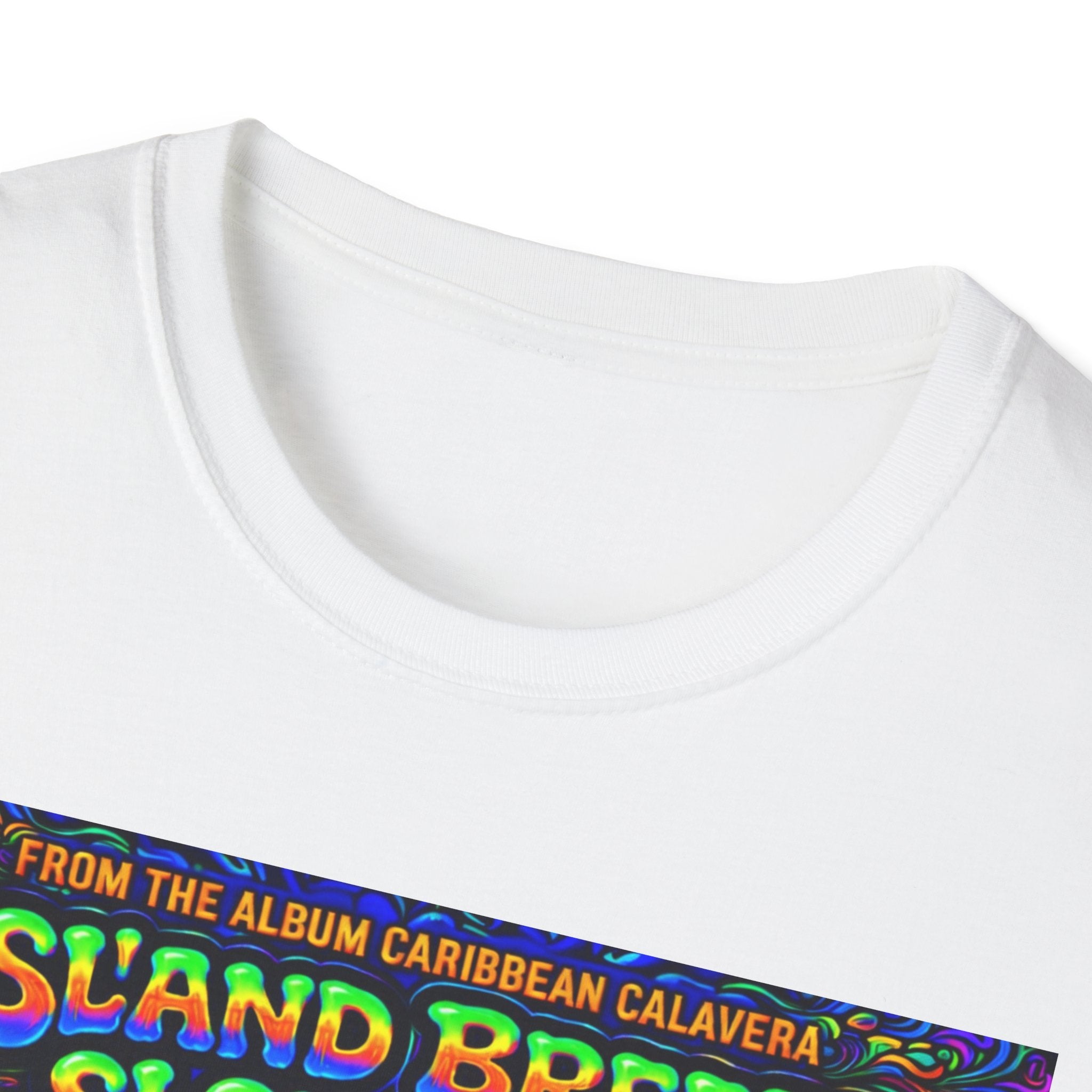 Island Breeze Slow Jam T-Shirt  Song Cover Art From The Caribbean Calavera Album   — Retro Tropical Sunset Music Tee