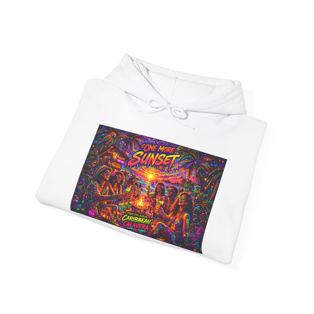One More Sunset Carnival Hoodie Song Cover Art From The Caribbean Calavera Album — Tropical Festival Graphic Pullover