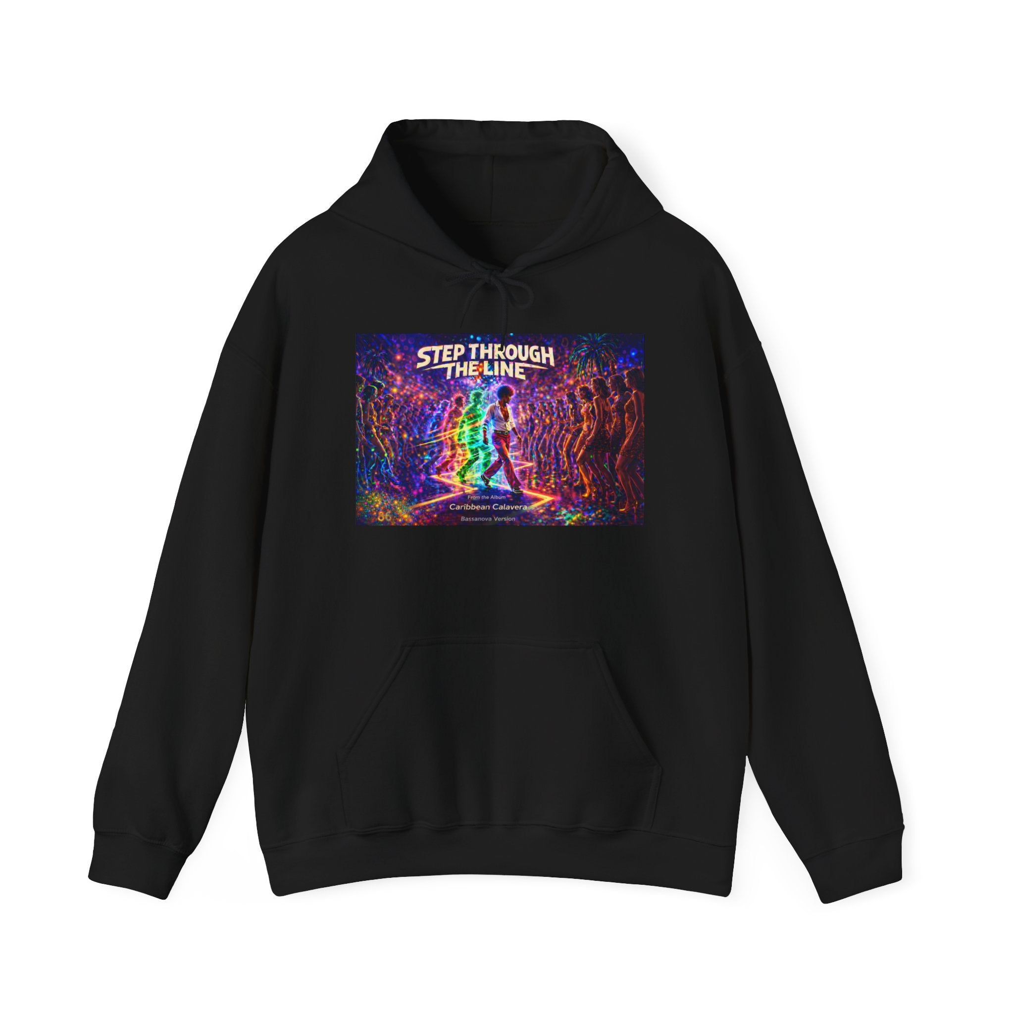 Step Through The Line Hoodie Song Cover Art From The Caribbean Calavera Album — Psychedelic Trippy Graphic Pullover