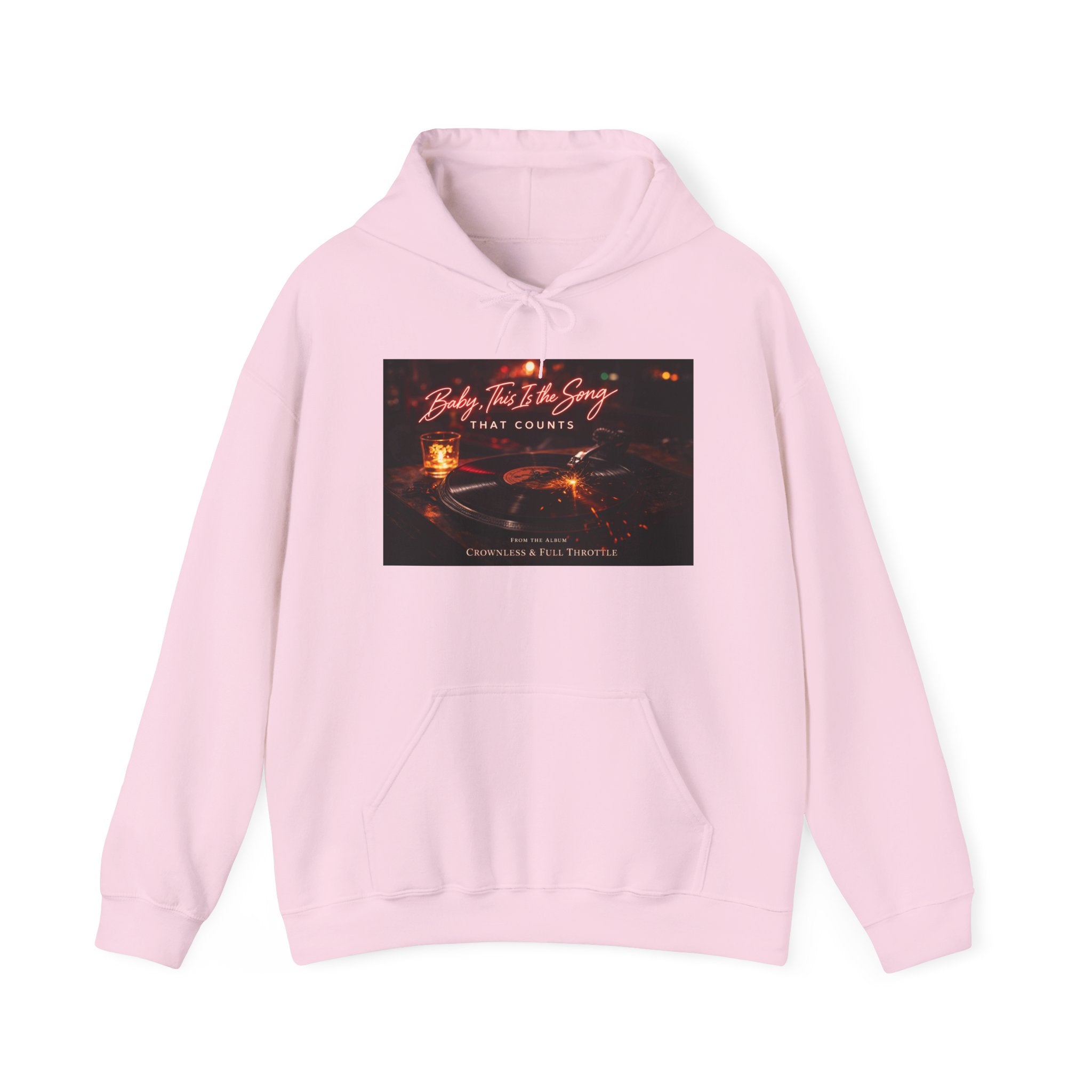 Baby, this is the song that counts  Graphic Sweatshirt Crownless and Full Throttle Album Cover Artwork Cozy Candlelight Hoodie –