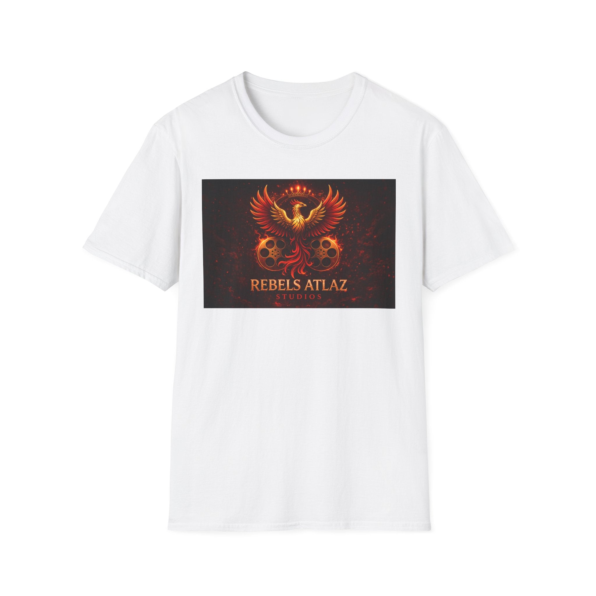 Rebelz Atlaz Film Studios Logo  Phoenix Skull T-Shirt