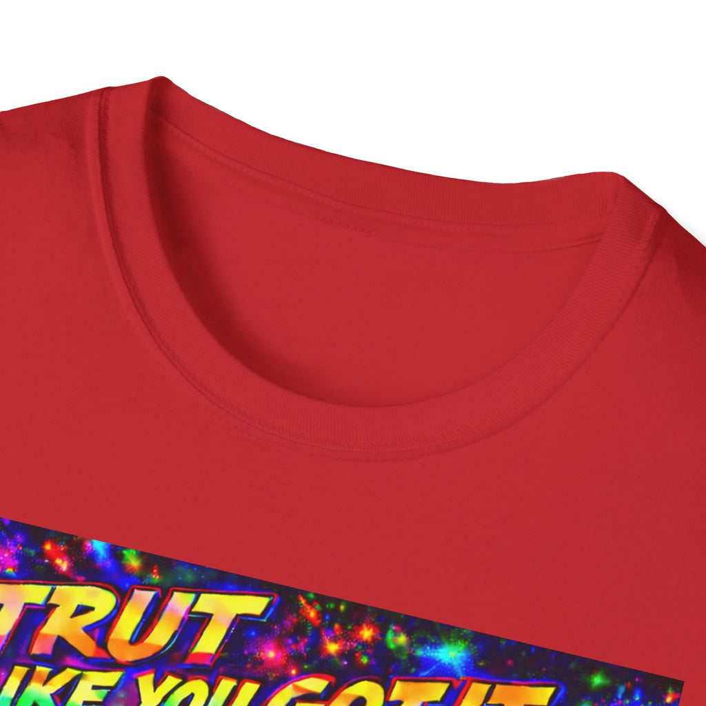 Strut Like You Got It   Song Cover Art From The Caribbean Calavera Album   Neon Retro Graphic Tee T-SHIRT