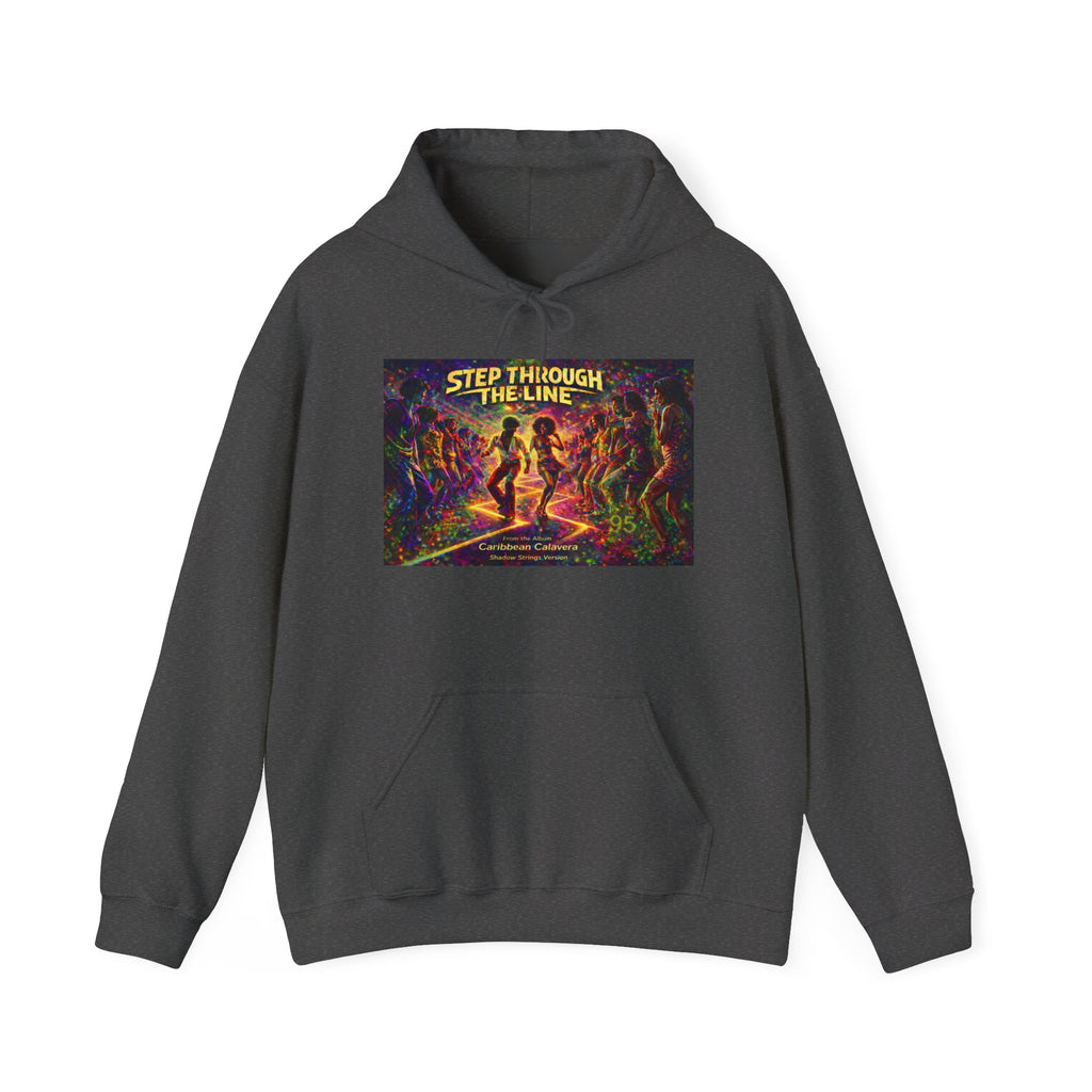 Step Through The Line Hoodie Song Cover Art From The Caribbean Calavera Album  — Retro Psychedelic Dance Graphic Pullover