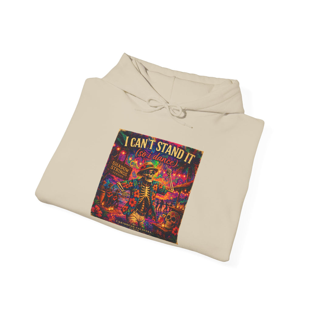 I Can't Stand It Hoodie -  Song Cover Art From The Caribbean Calavera Album  Retro Neon Skatepunk Graphic Pullover