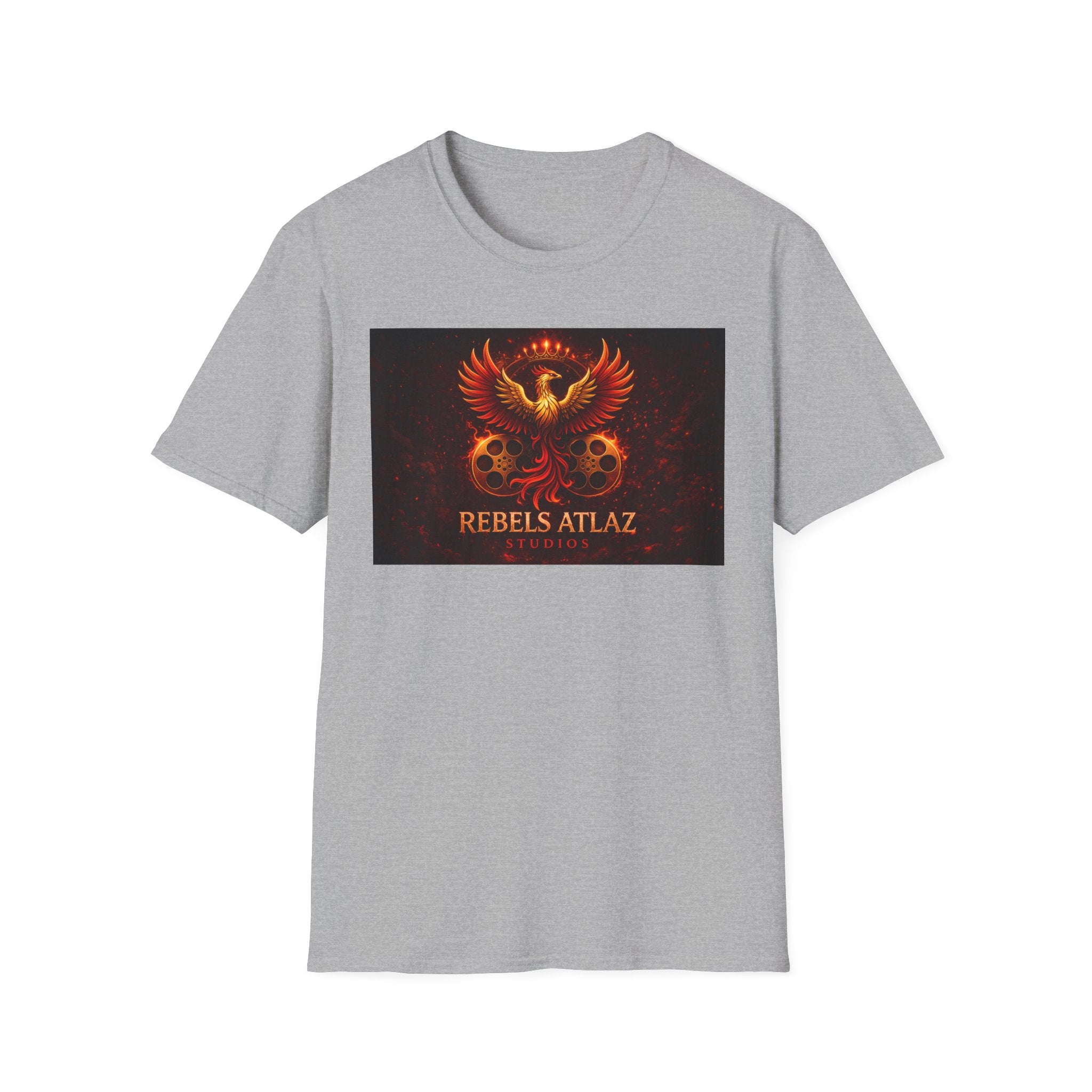 Rebelz Atlaz Film Studios Logo  Phoenix Skull T-Shirt
