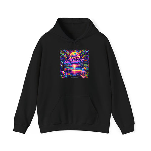 After Midnight Hoodie Song Cover Art From The Caribbean Calavera Album — Retro Neon Vaporwave Graphic Pullover