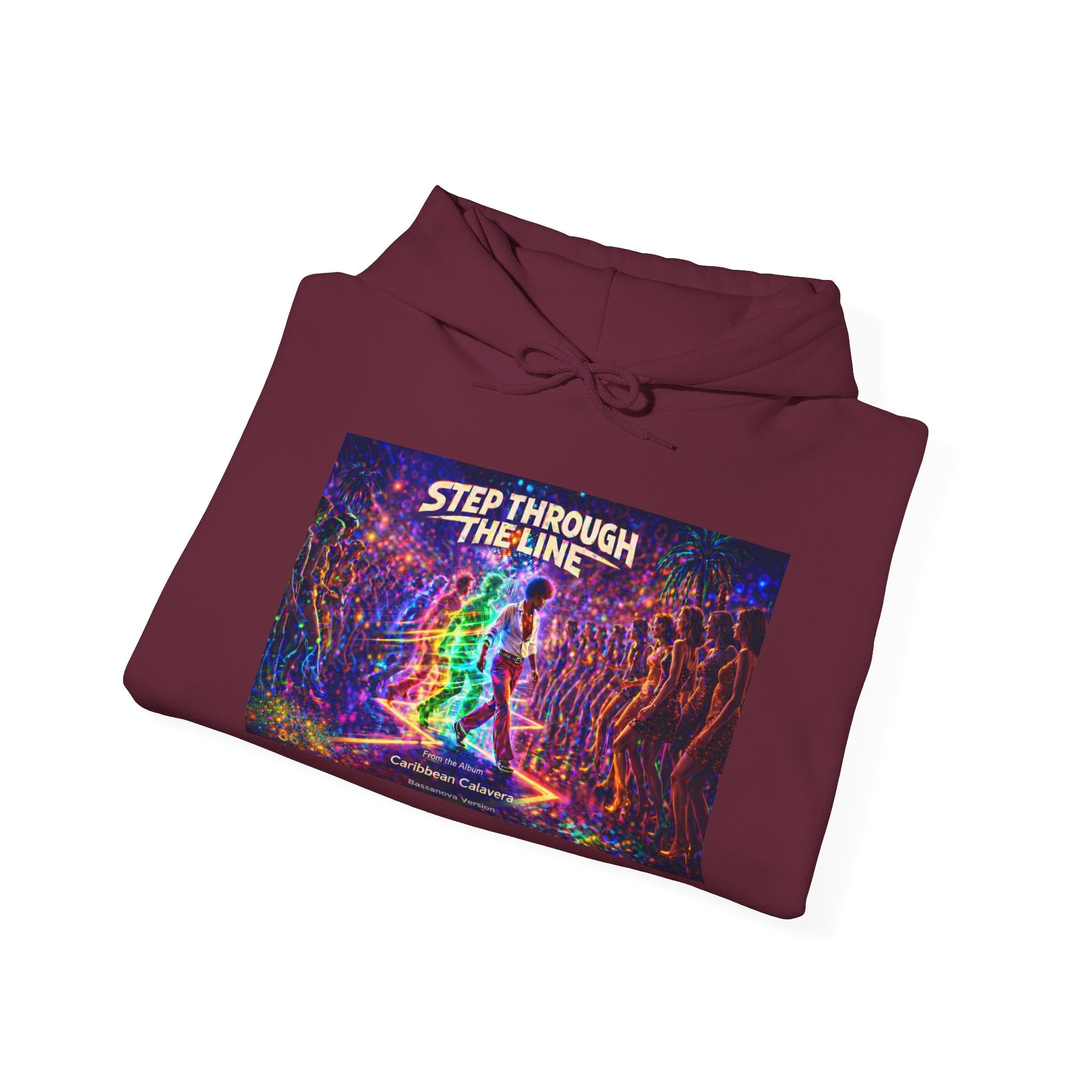 Step Through The Line Hoodie Song Cover Art From The Caribbean Calavera Album — Psychedelic Trippy Graphic Pullover