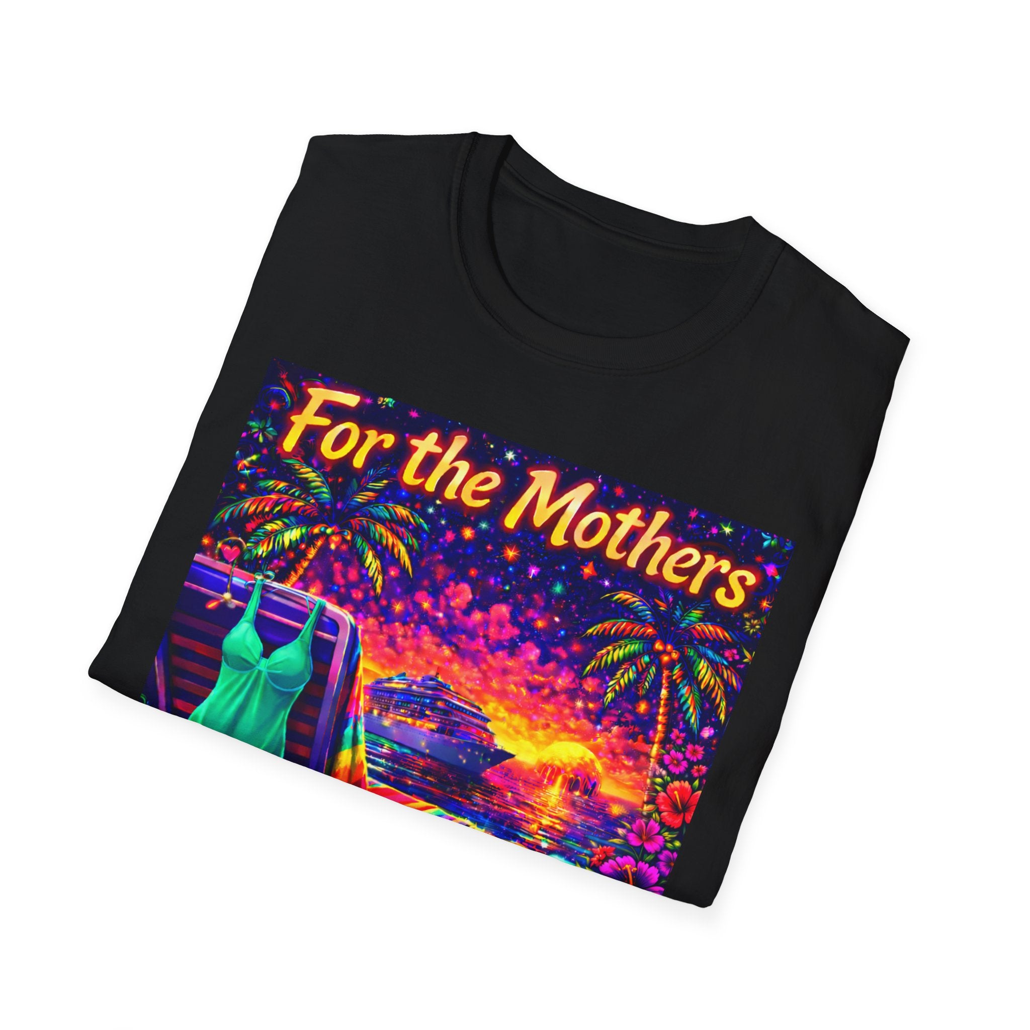 For the Mothers Tropical Sunset T‑Shirt   Song Cover Art From The Caribbean Calavera Album  — Beach Vacation Mother's Day Gift