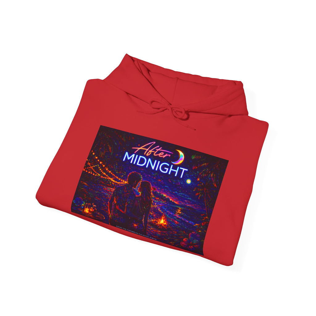 After Midnight Song Cover Art From The Caribbean Calavera Album Hoodie – Retro Neon 'After Midnight' Streetwear