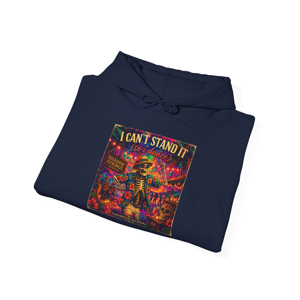 I Can't Stand It Hoodie -  Song Cover Art From The Caribbean Calavera Album  Retro Neon Skatepunk Graphic Pullover