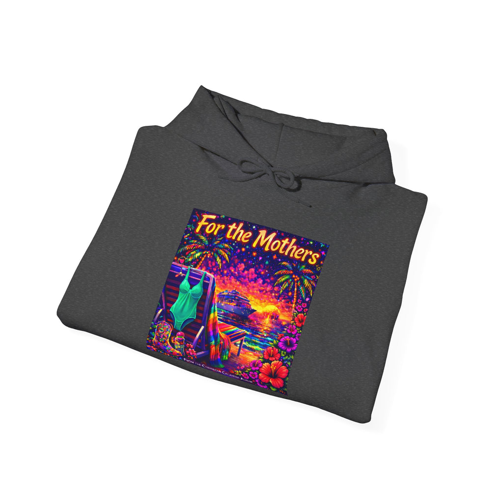 For the Mothers Hoodie —   Song Cover Art From The Caribbean Calavera Album  Psychedelic Moonlit Cat Art Sweatshirt
