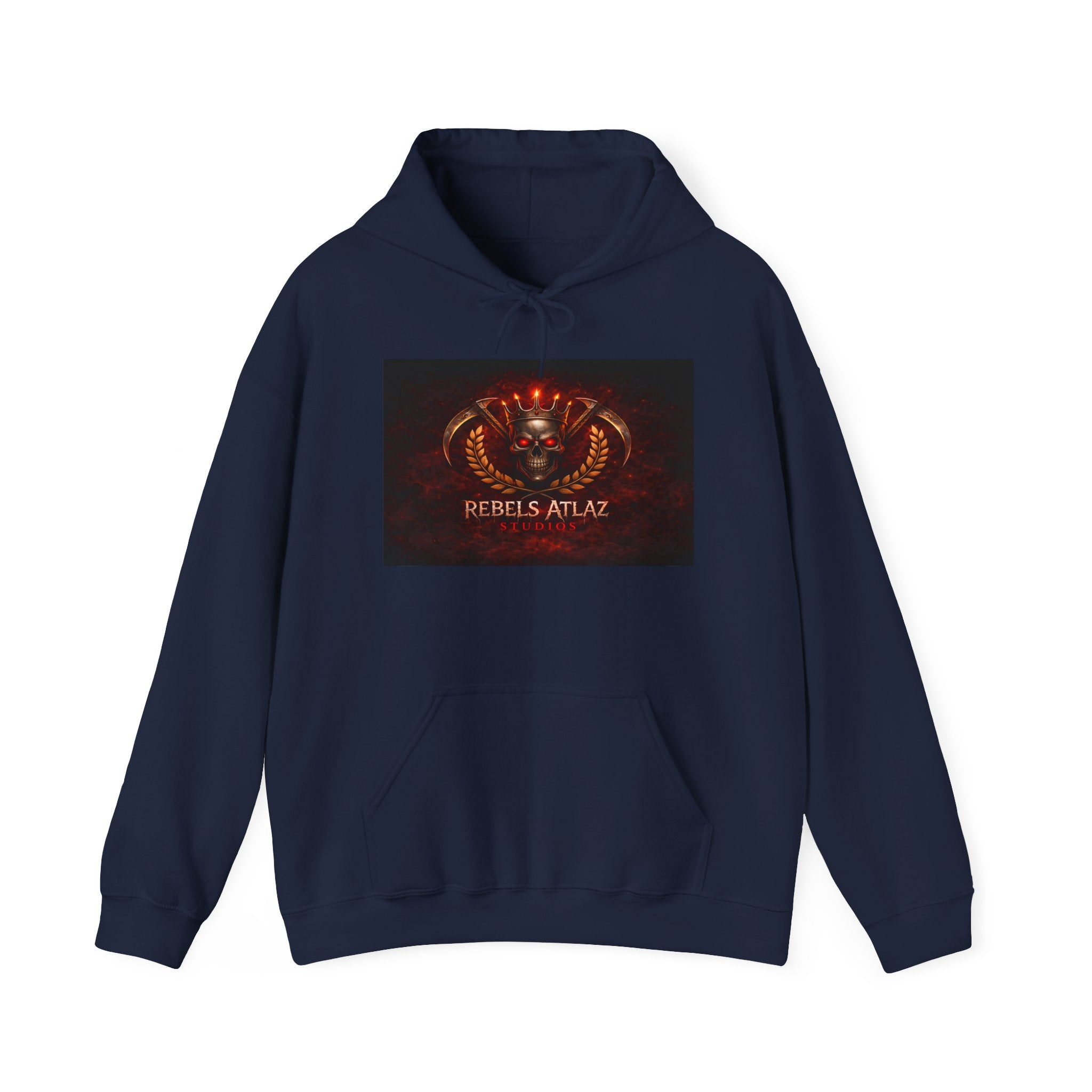 Rebelz Atlaz Films Studio Hoodie – Vintage Flaming Serpent Band Logo Pullover